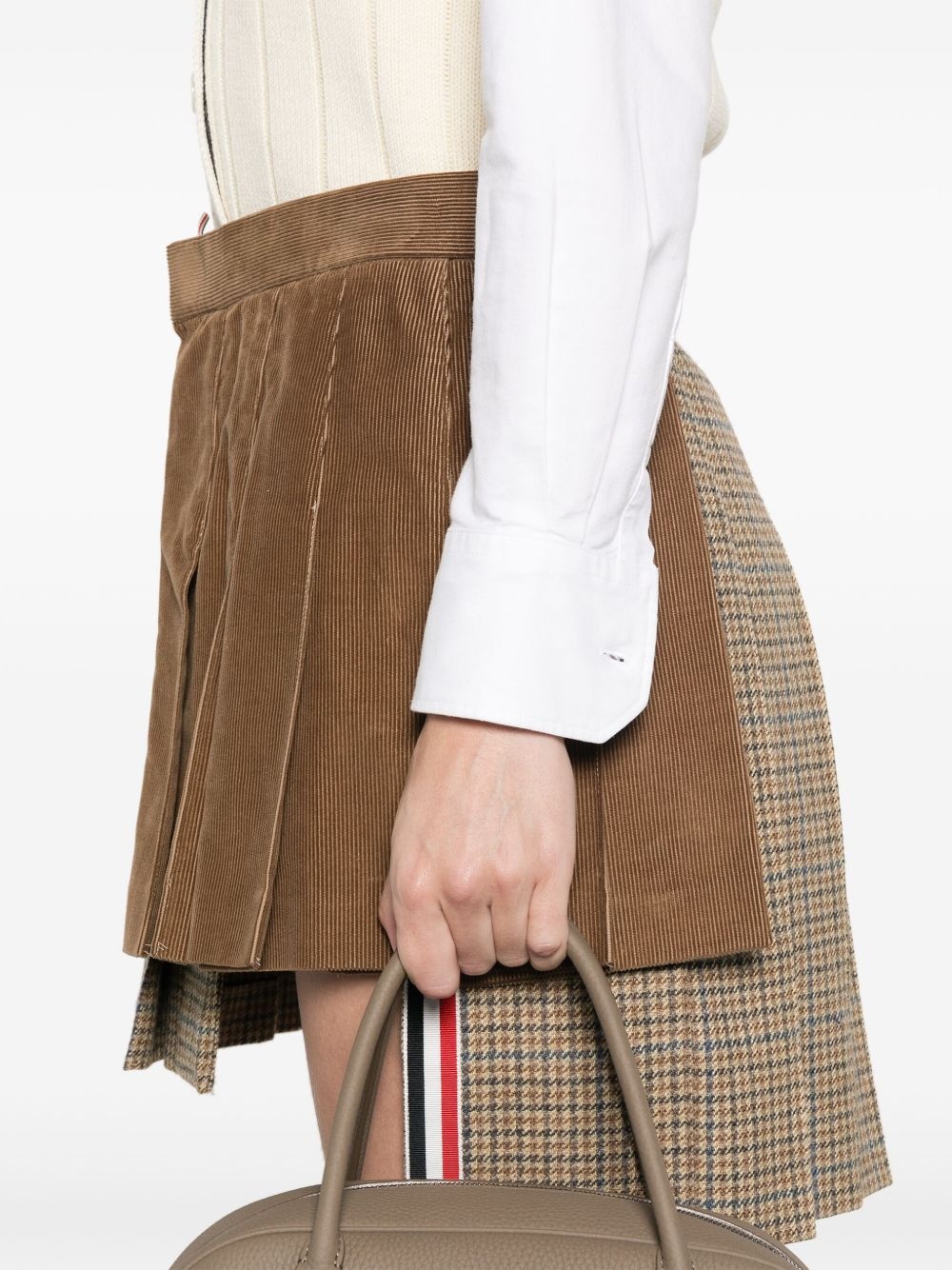 Ginclub check Cheviot tweed mini skirt - 5