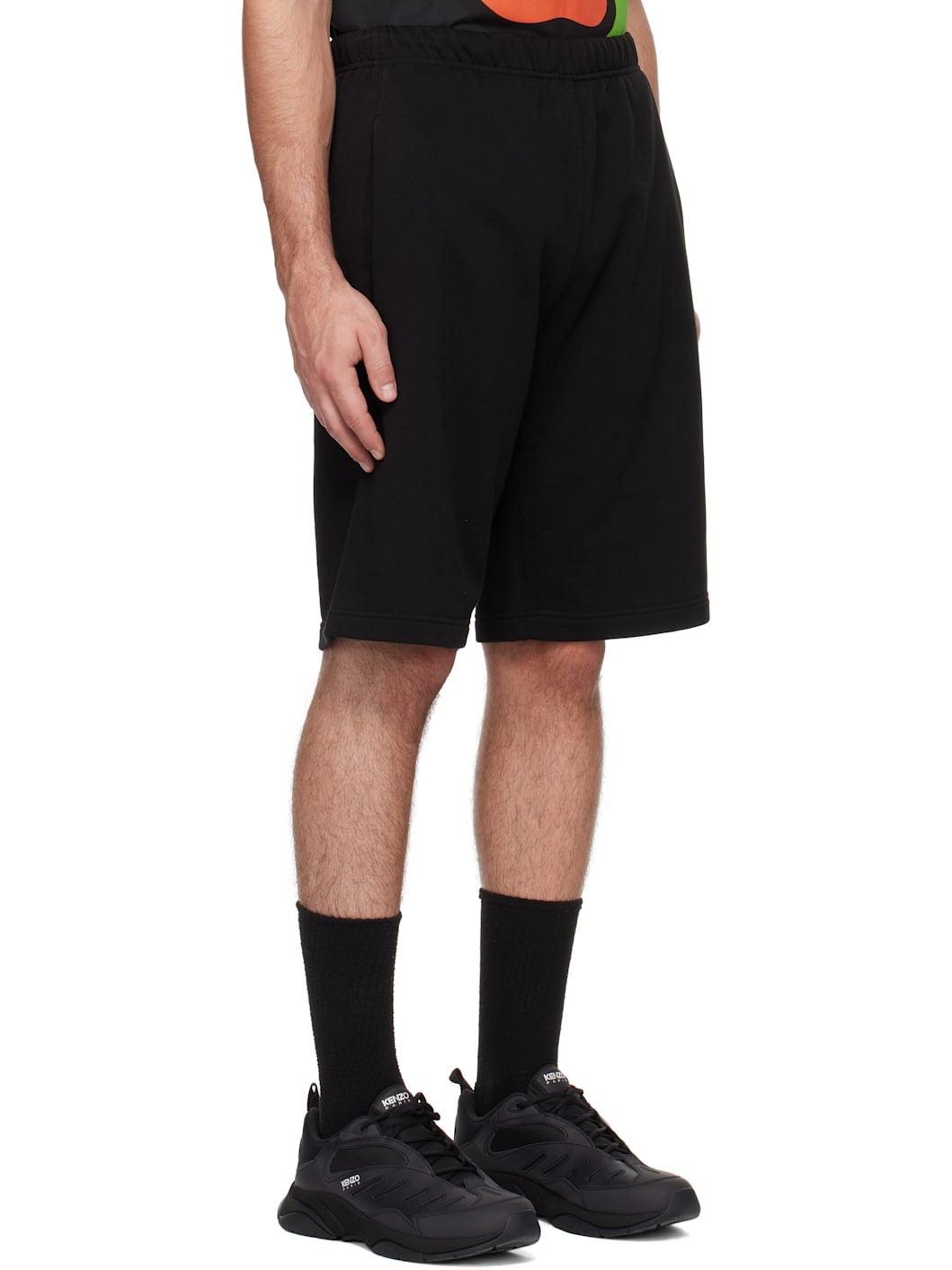 Black Kenzo Paris Pop Embroidered Shorts - 2