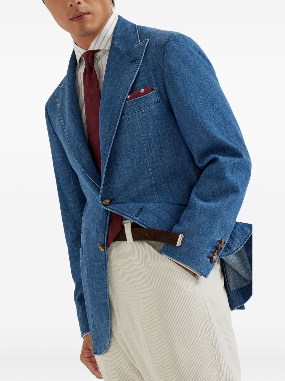 three-button patch-pocket blazer - 3