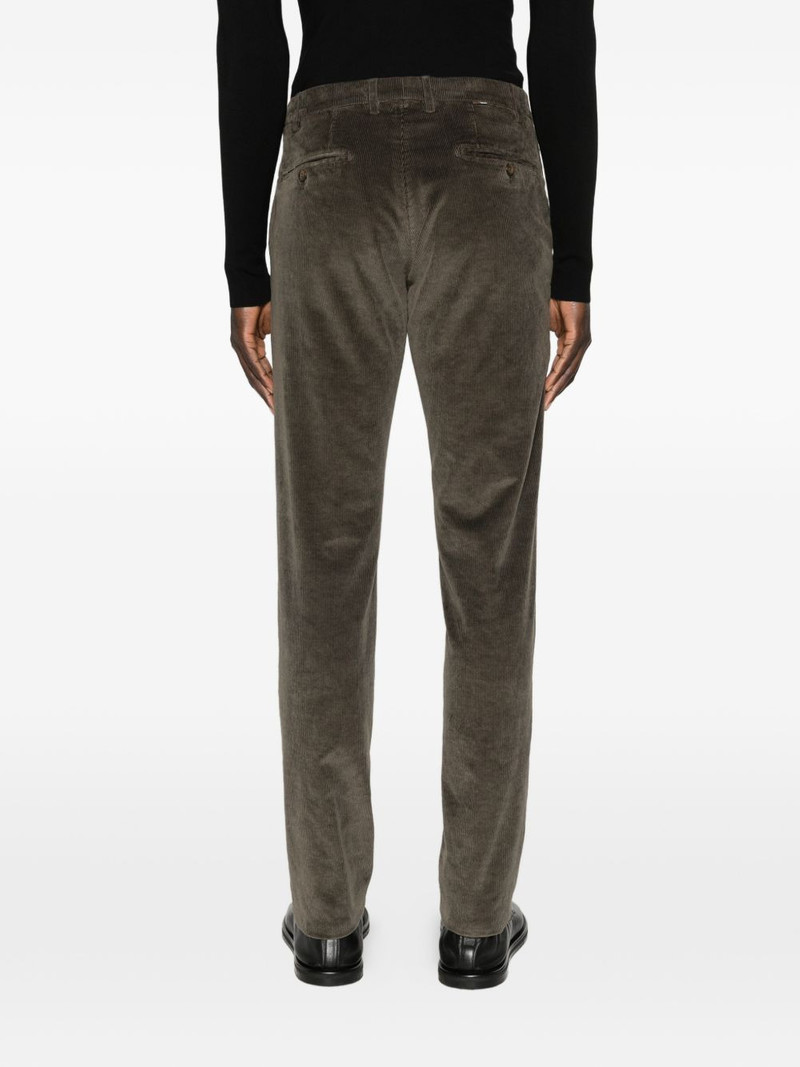 corduroy-effect belt-loop trousers 4