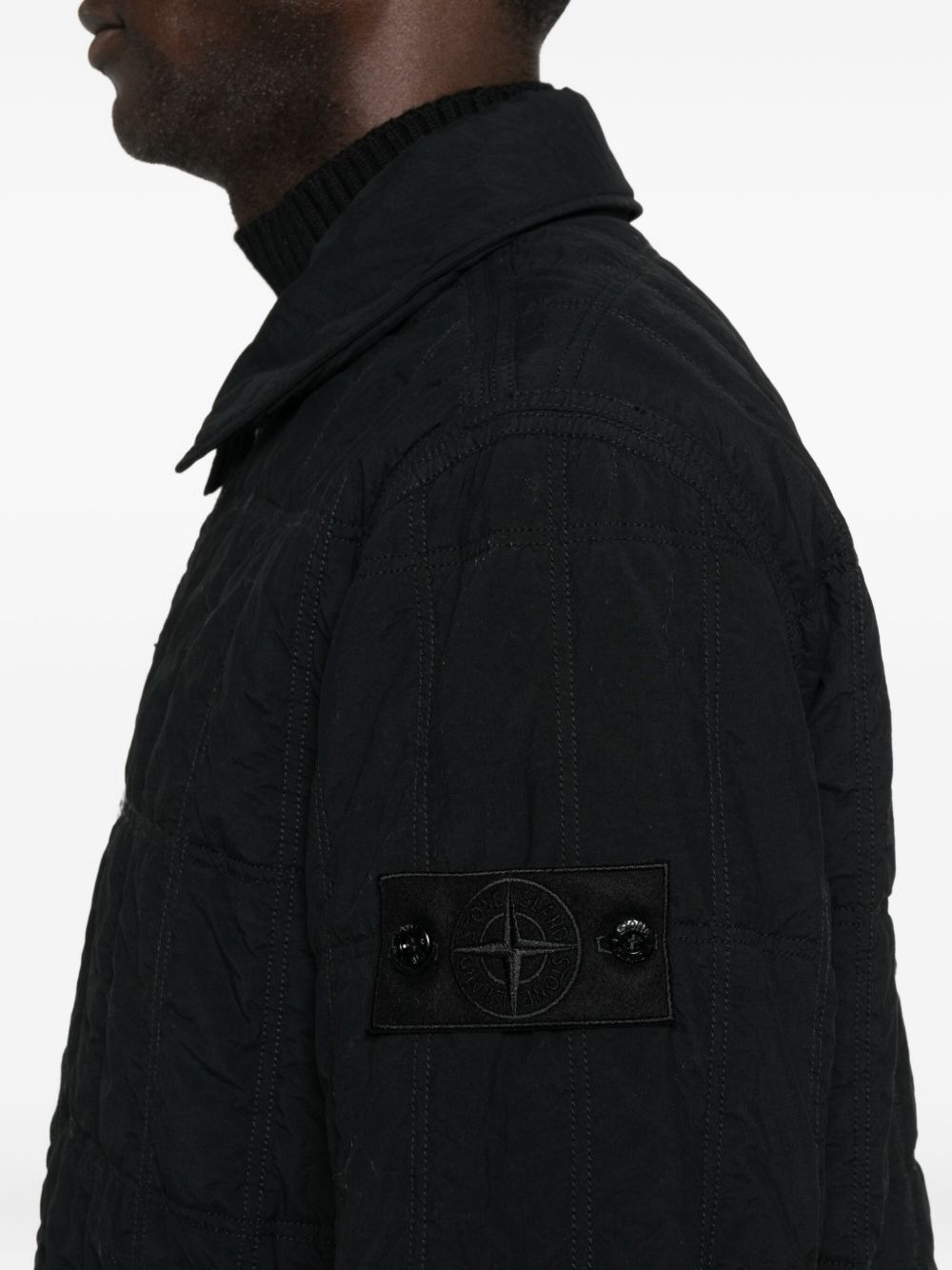quilted panelled jacket - 5