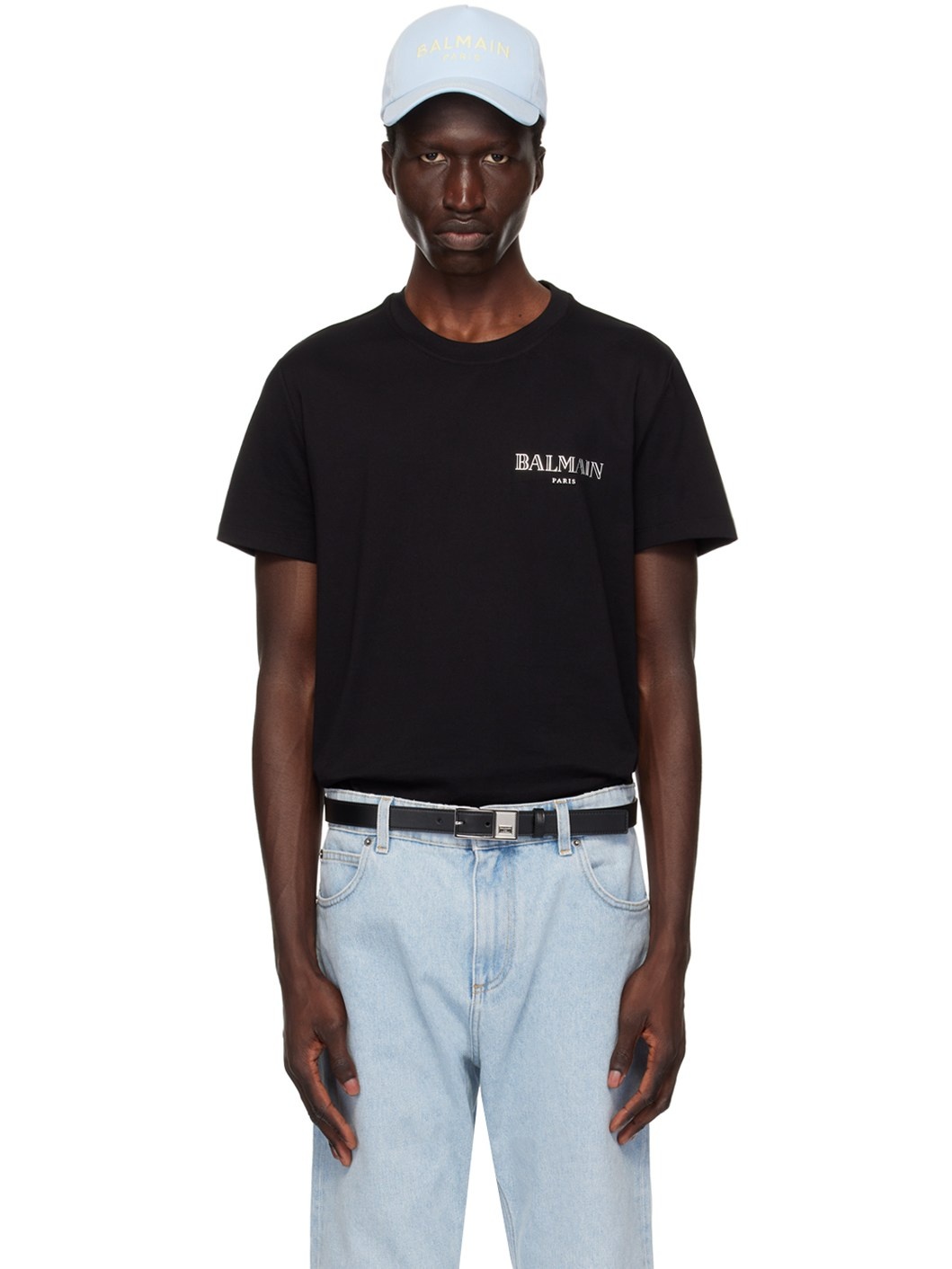 Black Vintage 'Balmain' T-Shirt - 1