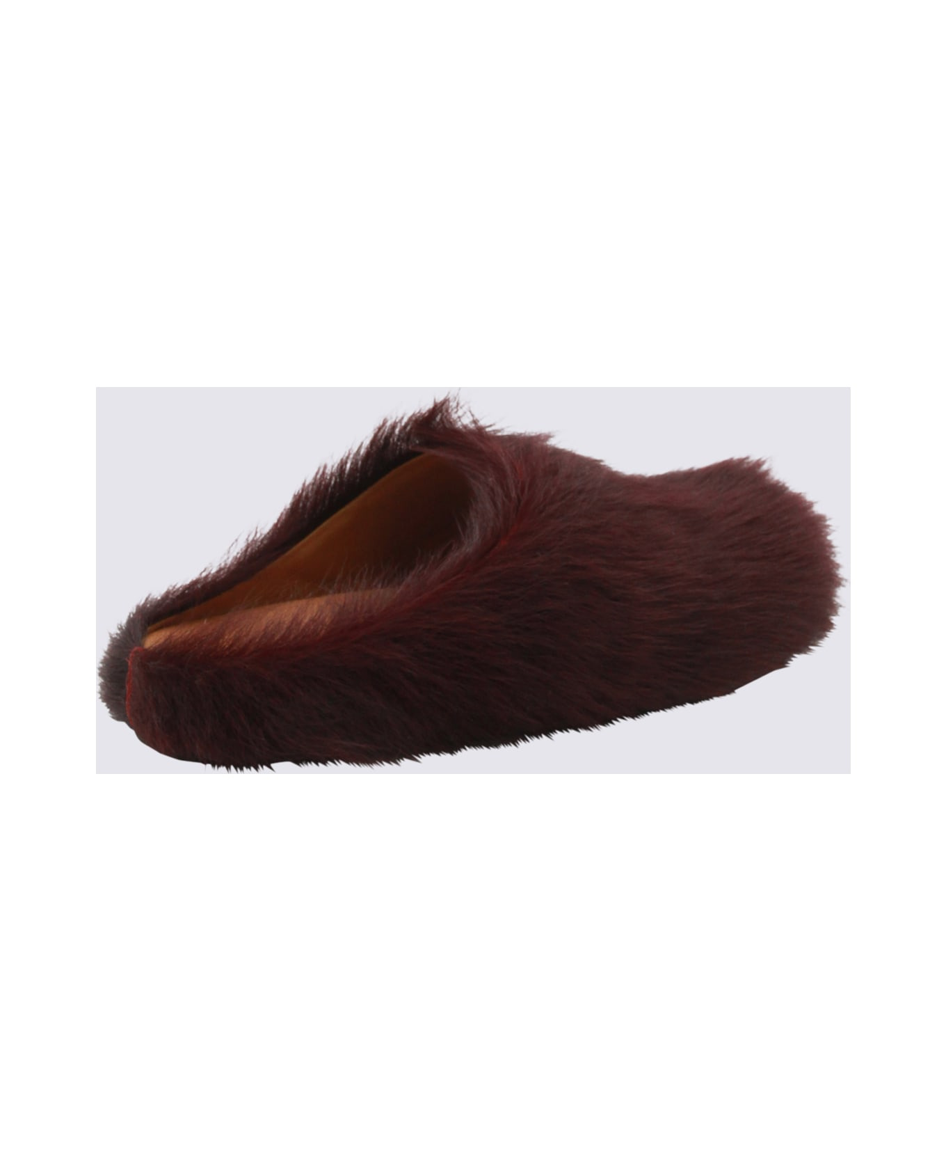 Dark Red Leather Sandals - 3