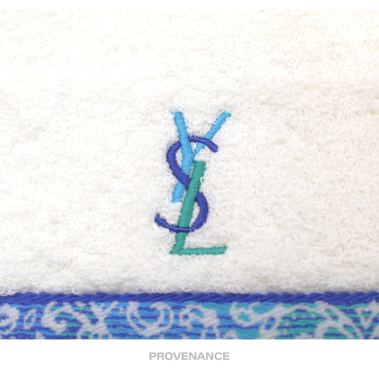 Yves Saint Laurent YSL Face Towel - White French Terry - 3
