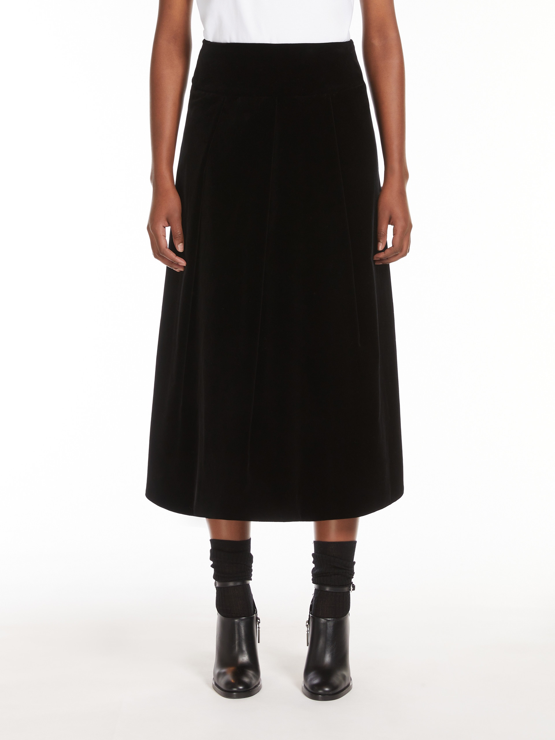 PARAGGI Velvet flared skirt - 3