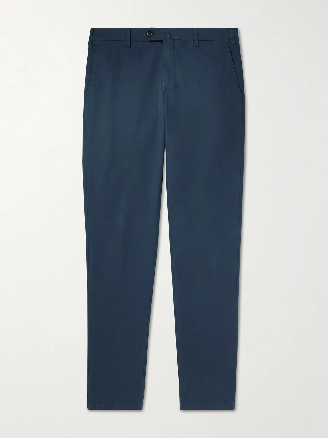 Pantaflat Slim-Fit Pleated Stretch-Cotton Trousers - 1