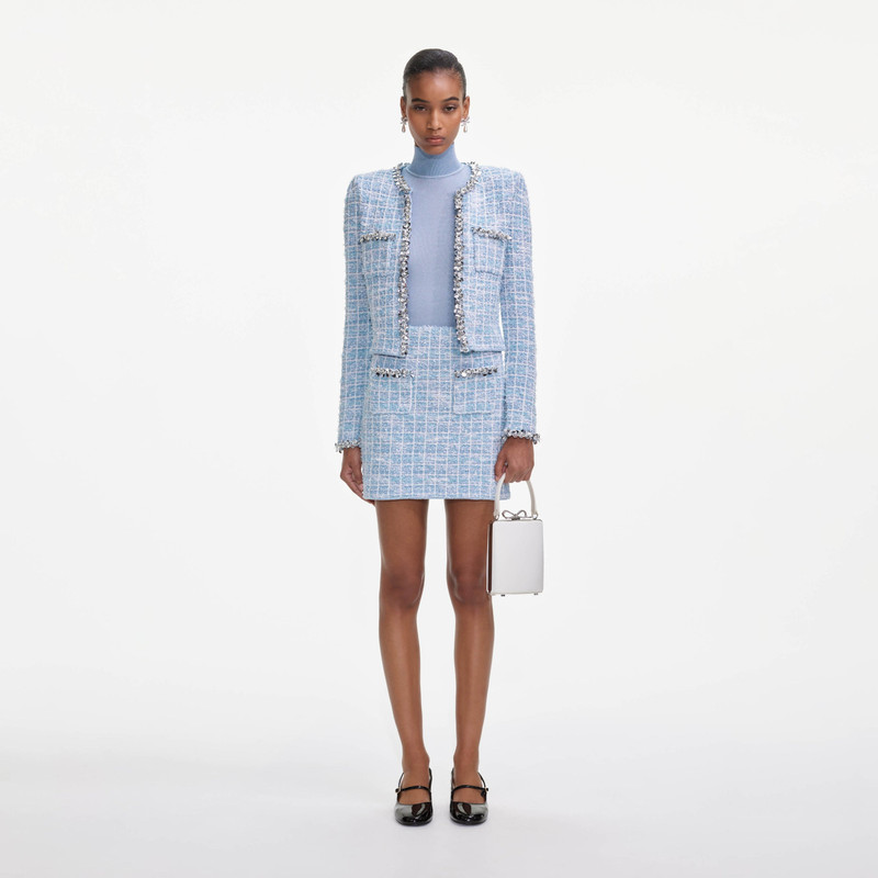 Blue Check Cardigan 1