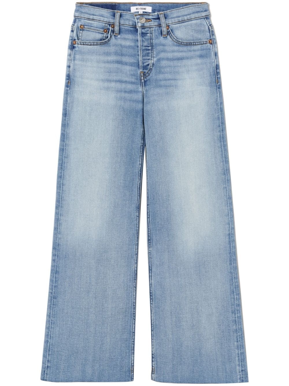 mid-rise wide cropped jeans - 1