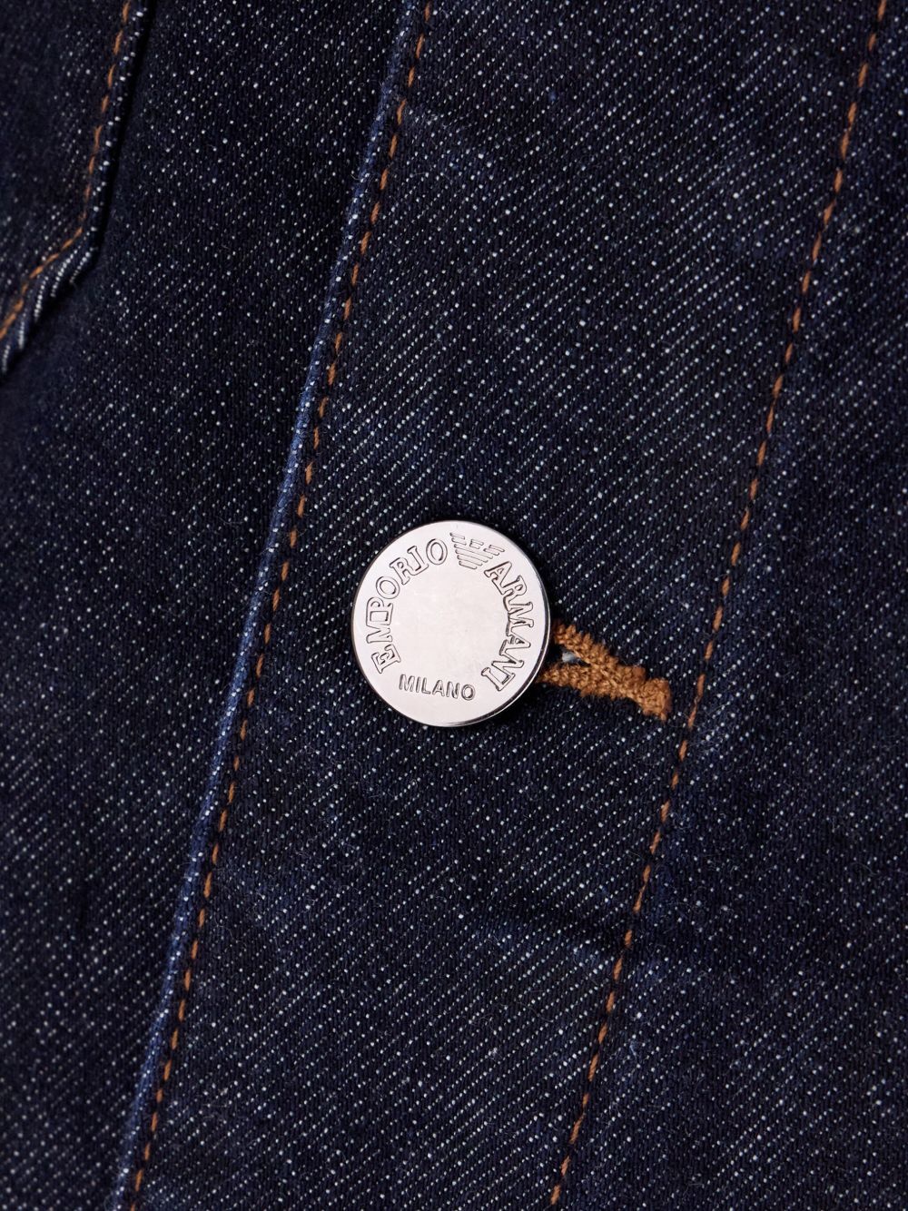 logo-button denim jacket - 3