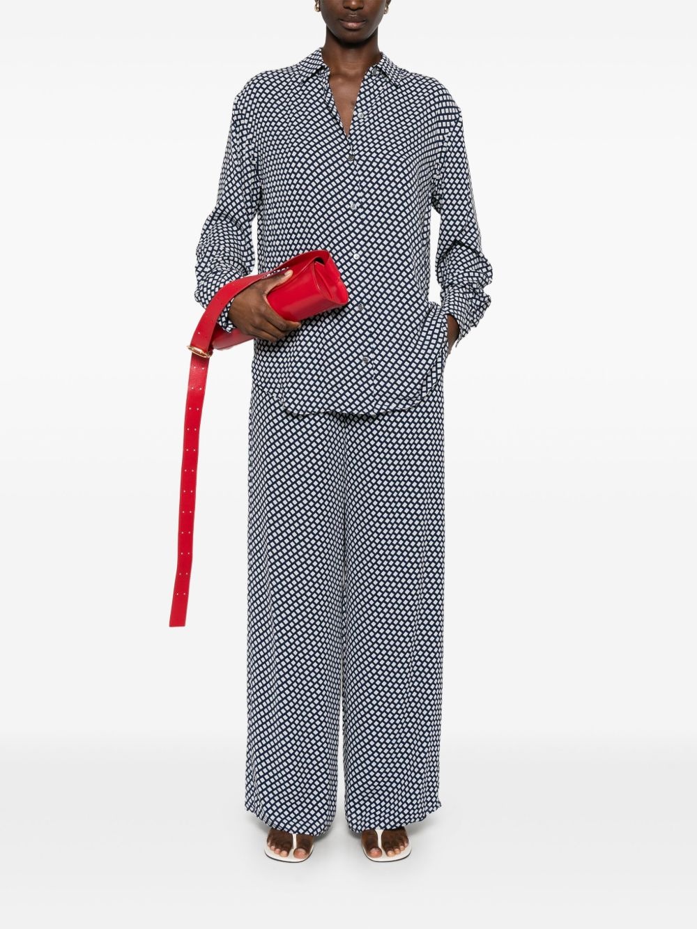 drawstring palazzo pants - 2