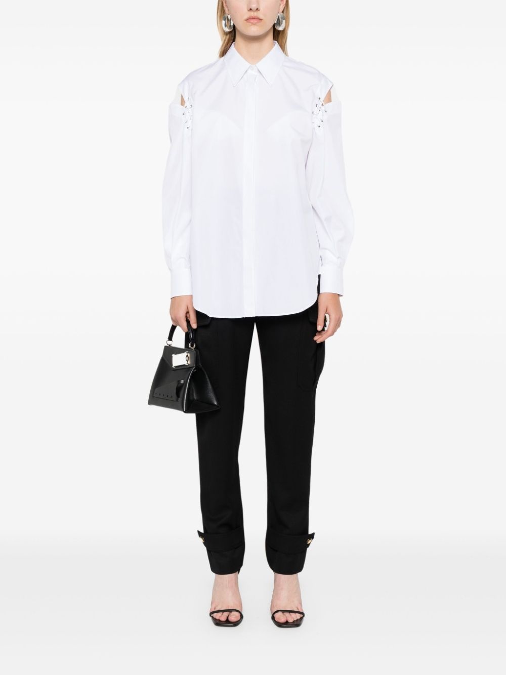 cut-out cotton shirt - 2
