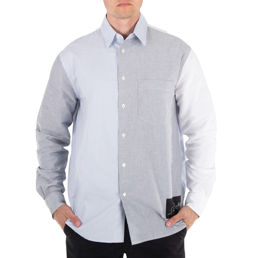 JW Anderson Classic Fit Patchwork Cotton Shirt - 3