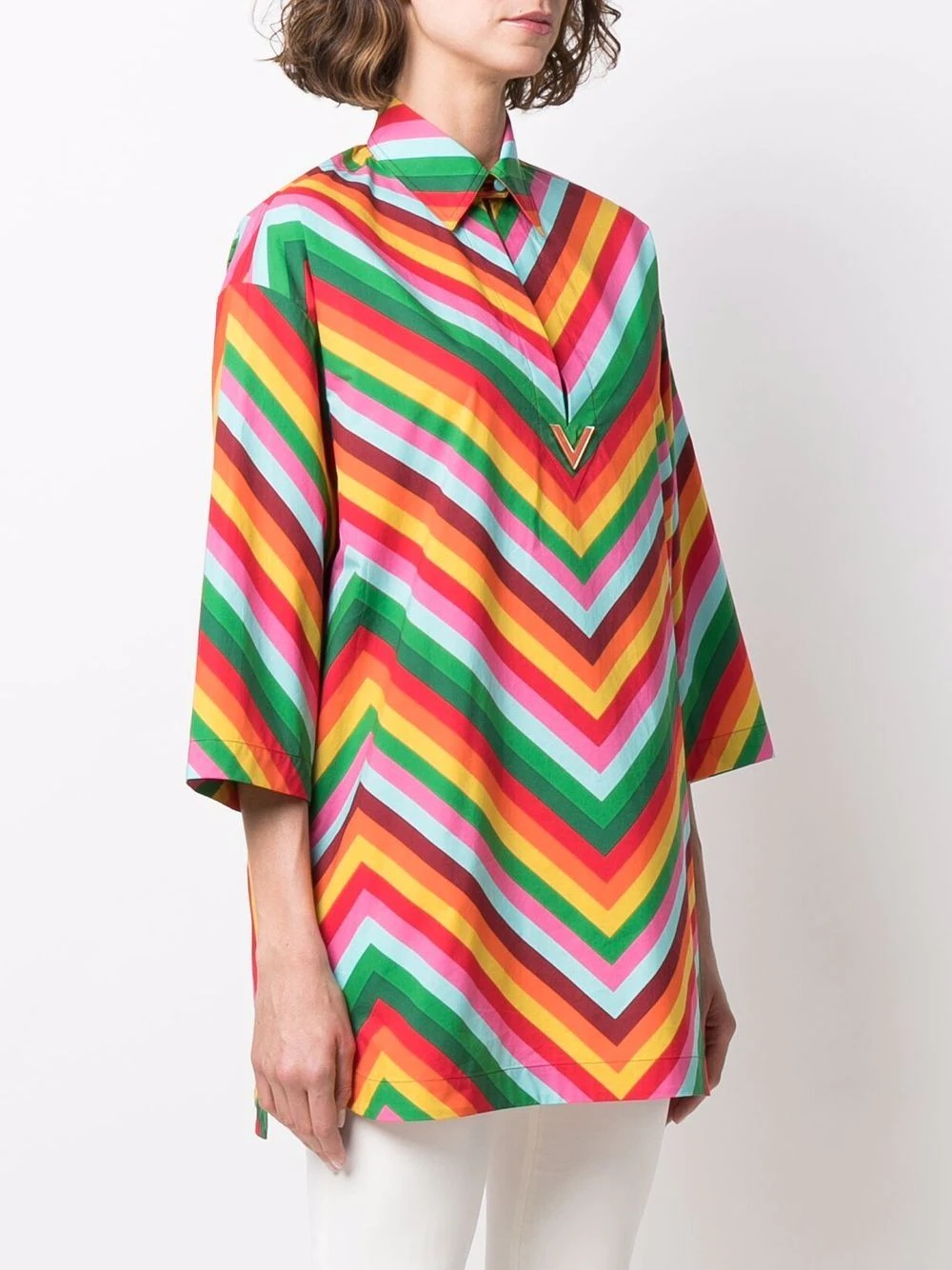 striped cotton blouse - 3
