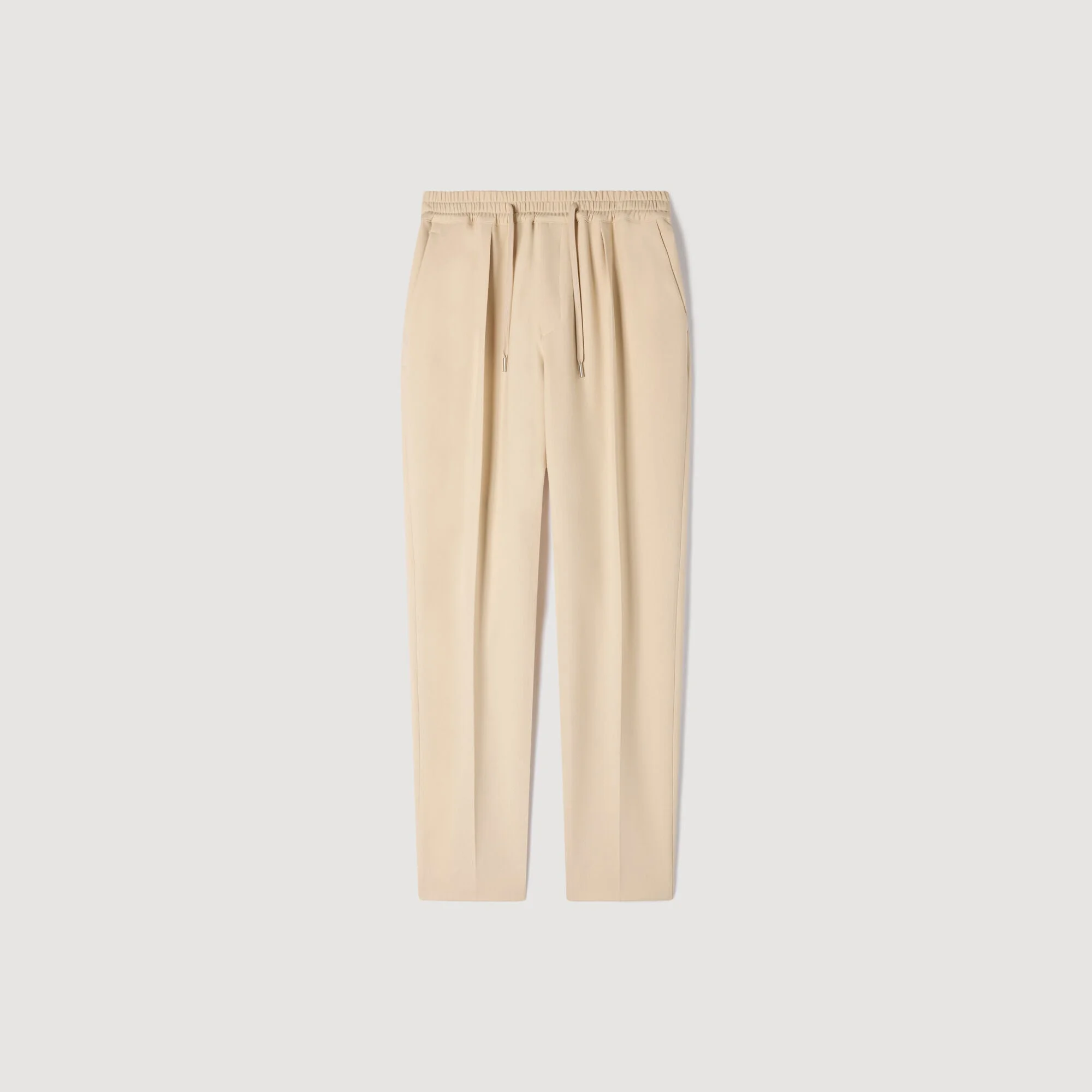ELASTICATED STRAIGHT-LEG TROUSERS - 1
