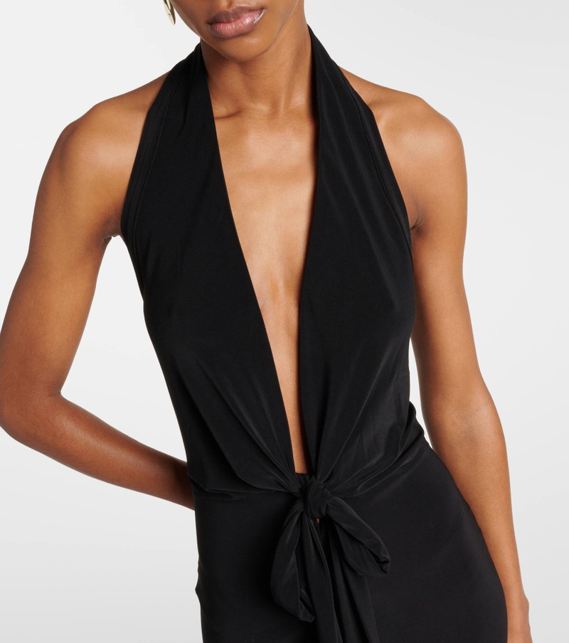 Tie-detail halterneck minidress 4