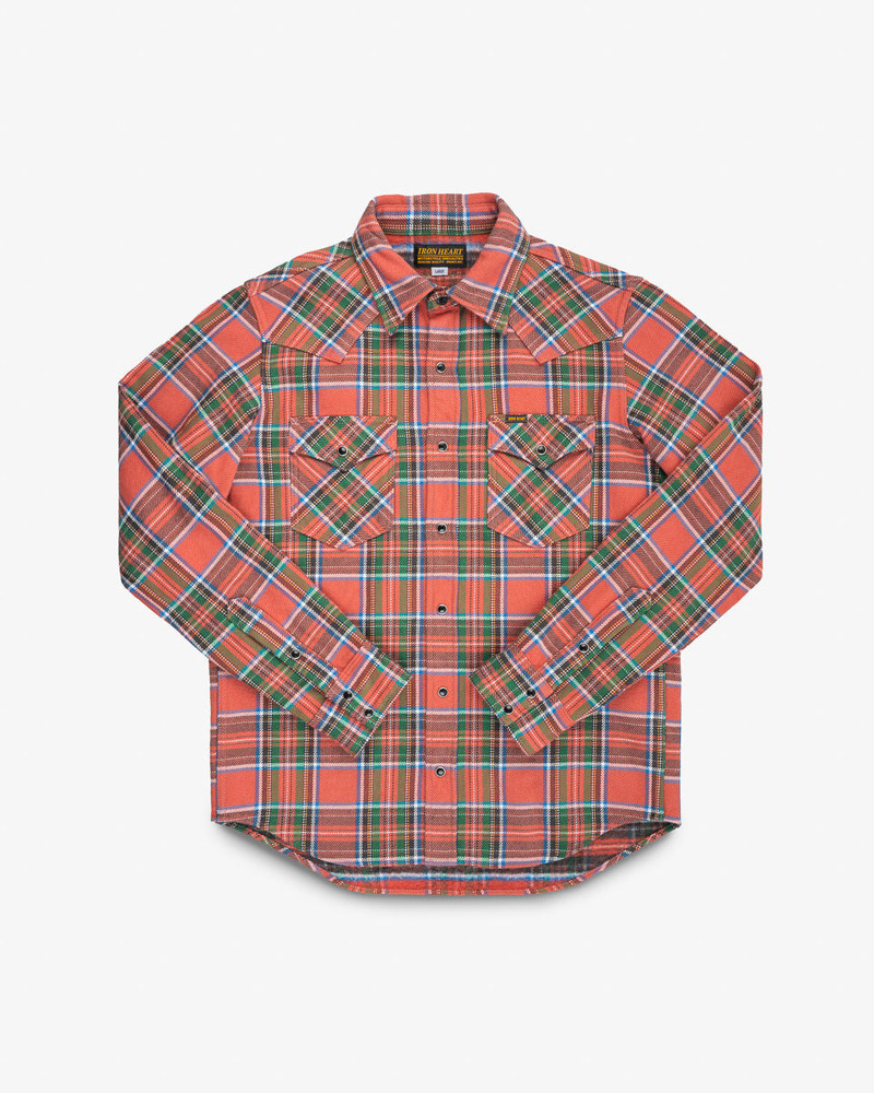 ULTRA HEAVY FLANNEL AMERICAN CHECK WESTERN SHIRT - RED &QUOT;THE WATERMELON MAN&QUOT; 1