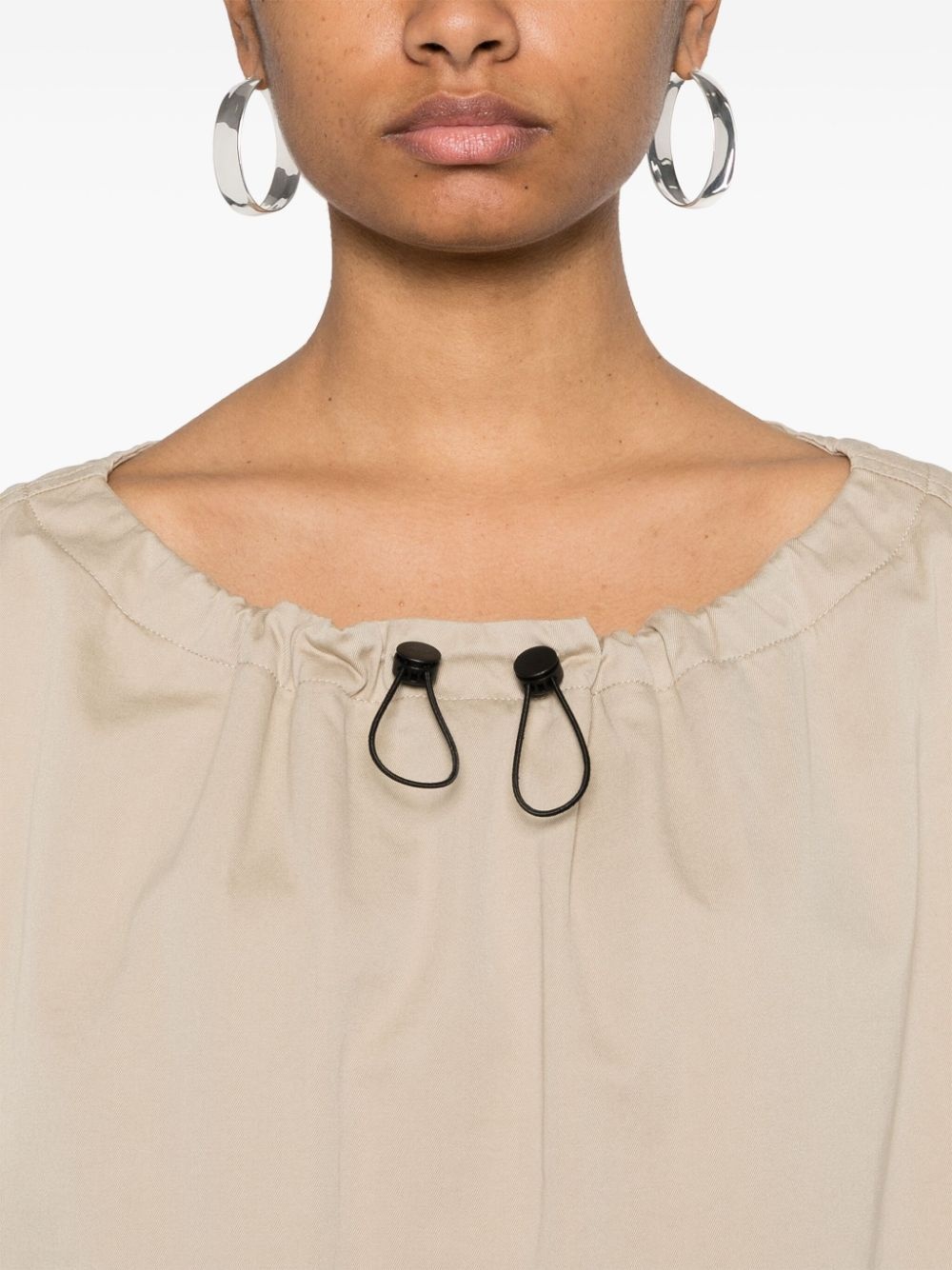 cotton poplin mini dress - 5