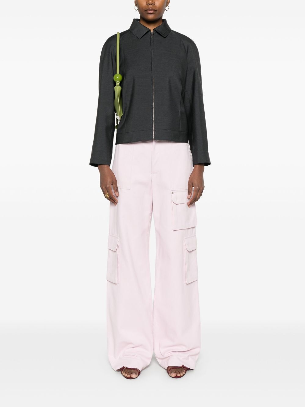 embossed canvas cargo pants - 2
