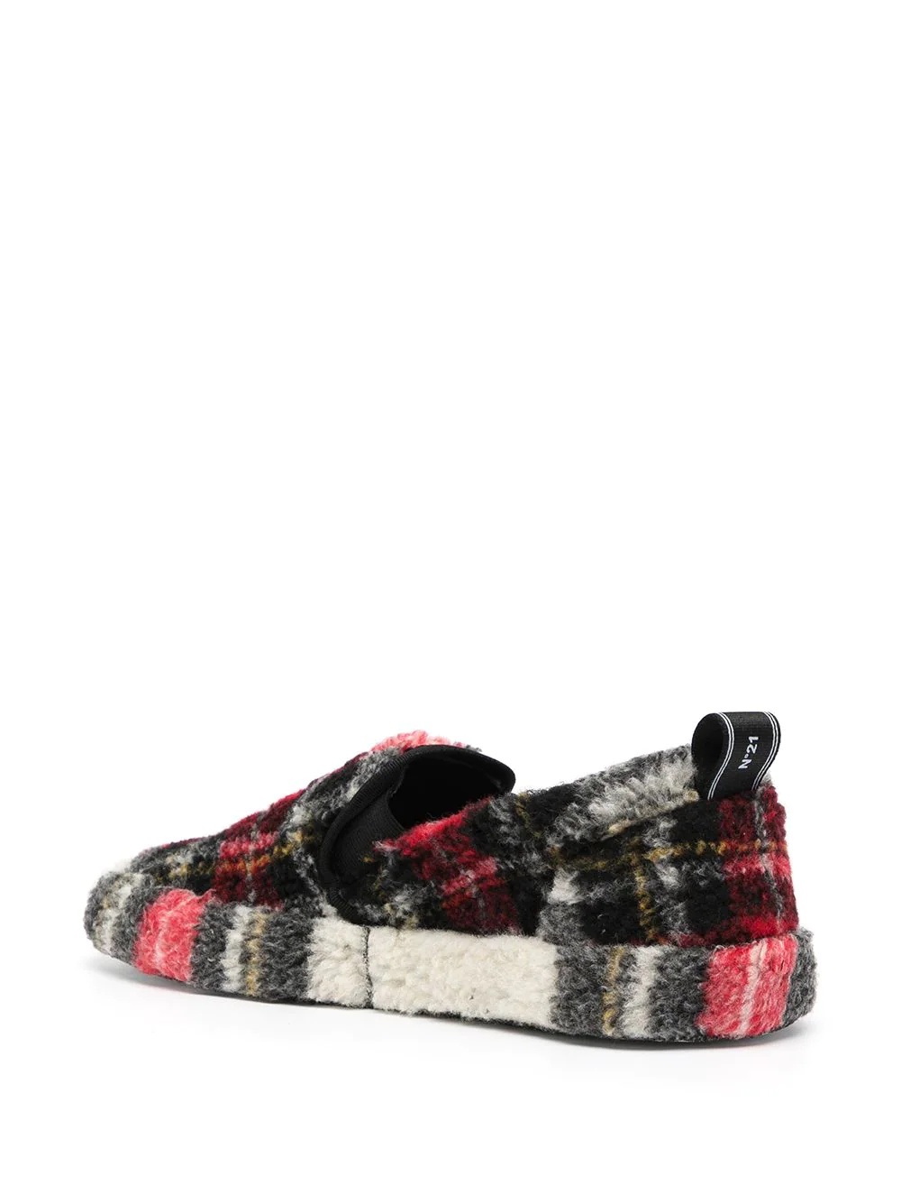 tartan eco-shearling slippers - 3