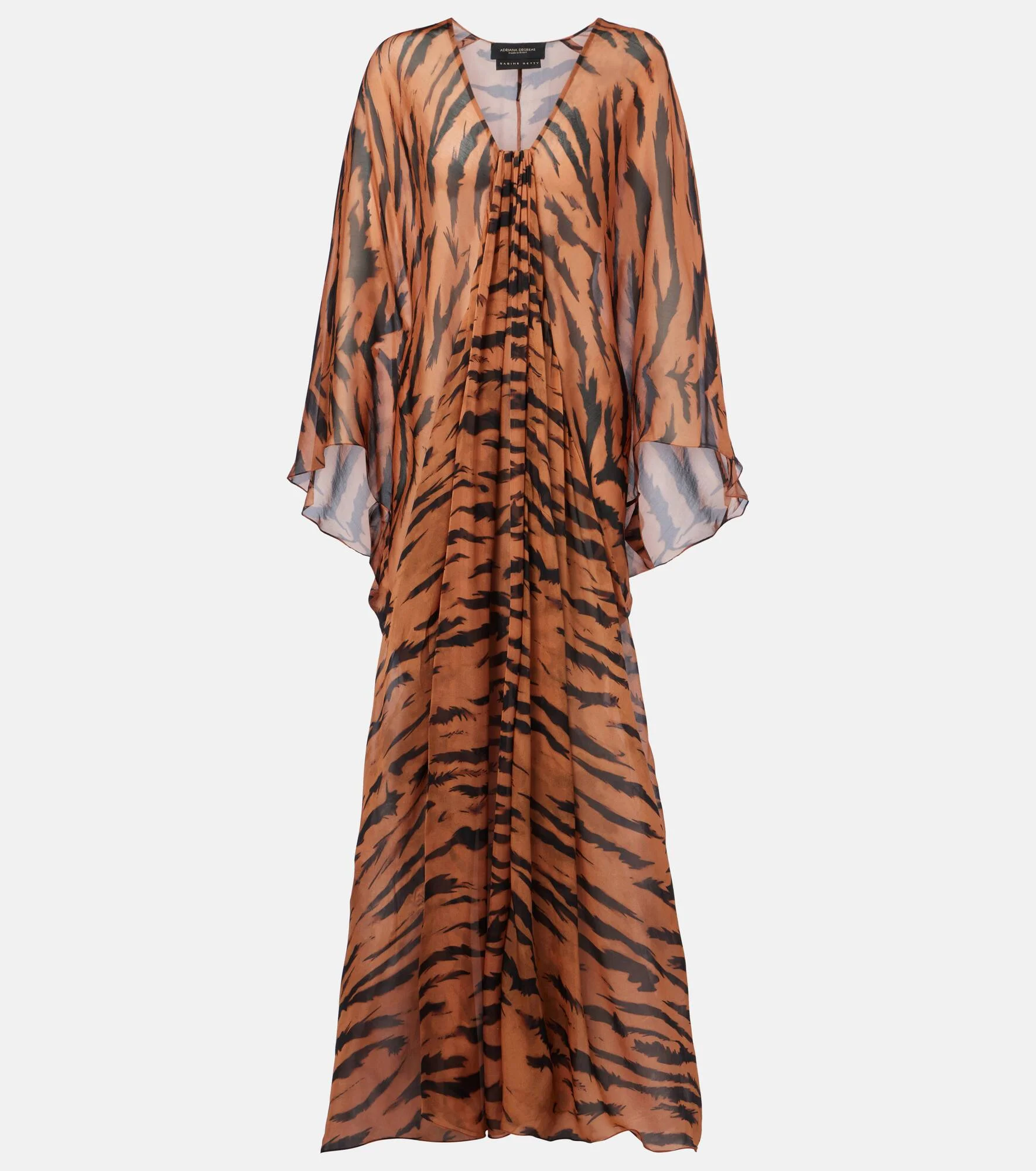 x Sabine Getty printed silk kaftan - 1