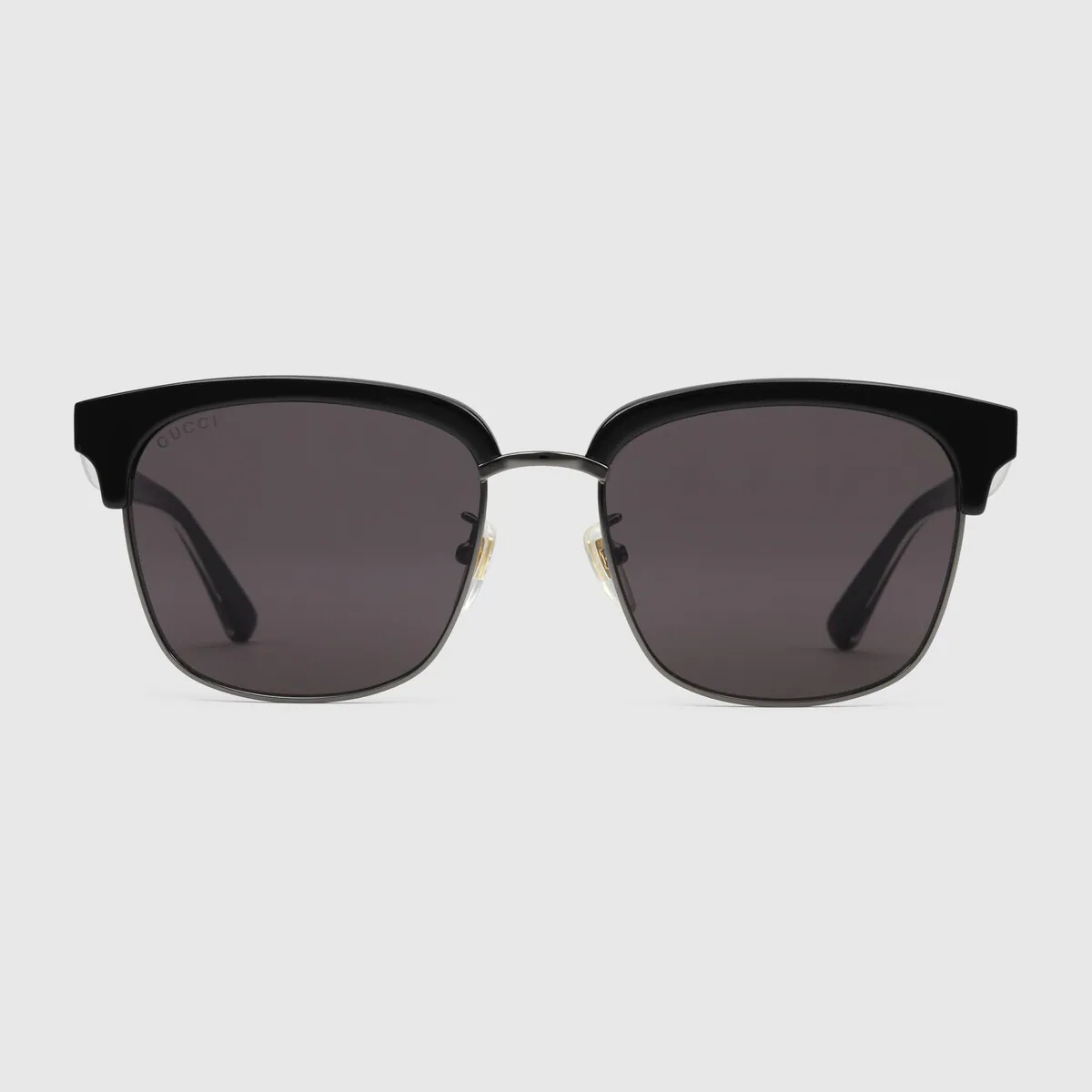 Rectangular-frame metal sunglasses - 1