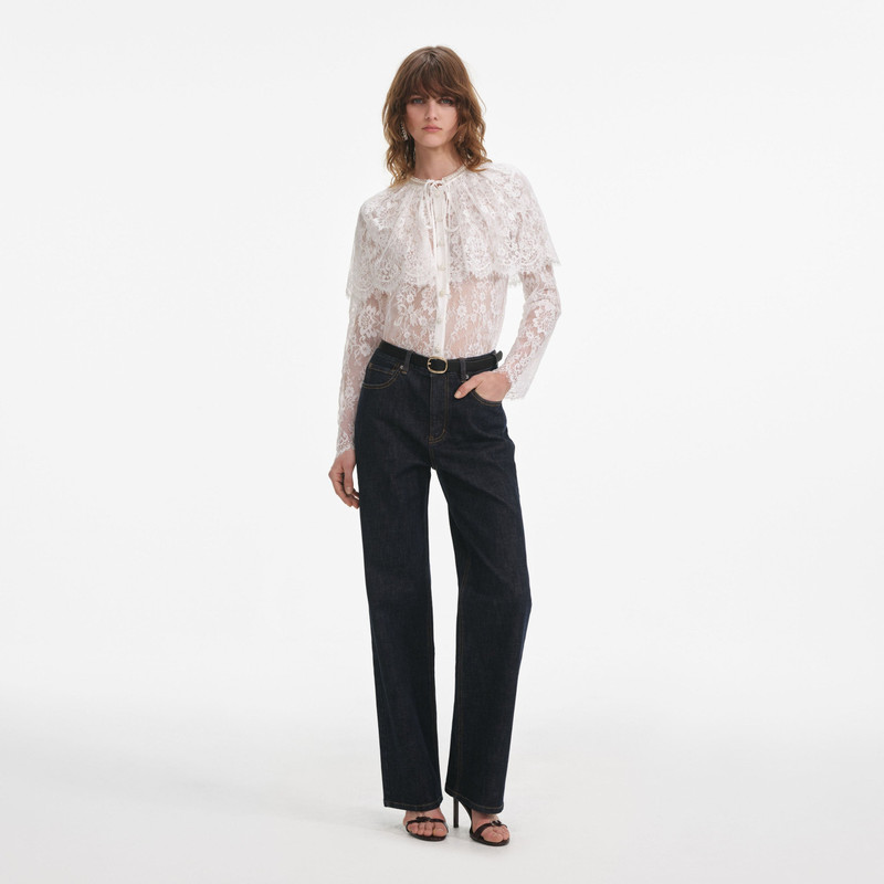 Indigo Straight Leg Jeans 1