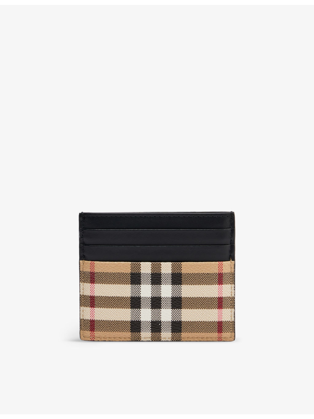 Sandon check-print faux-leather card holder - 3