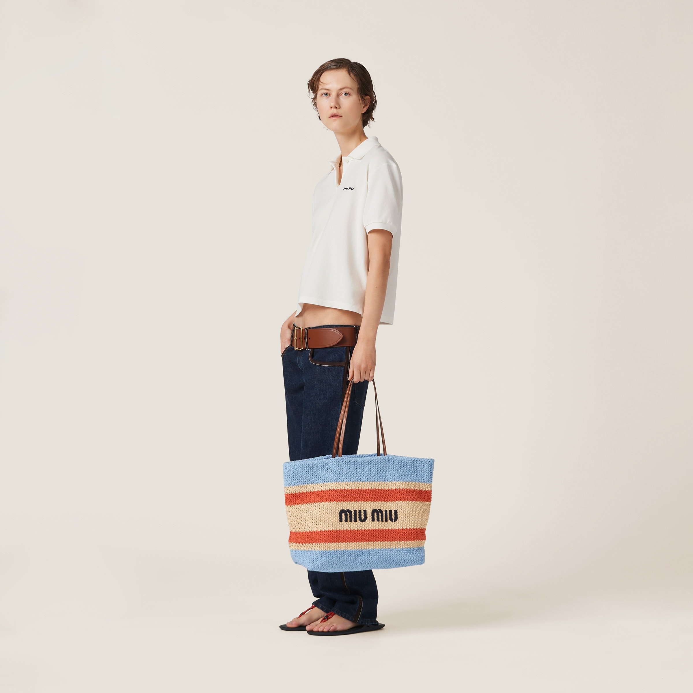 Woven fabric tote bag - 5