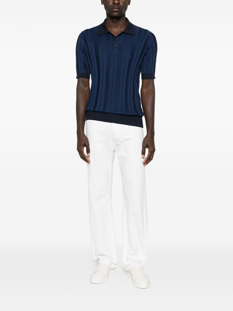 Brunello Cucinelli patterned short-sleeve polo shirt outlook