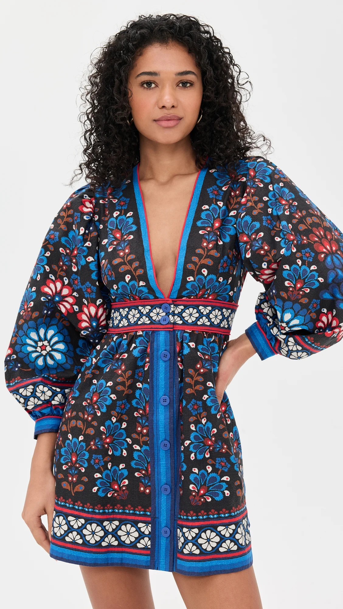 Latina Scarf Black Mini Dress - 1