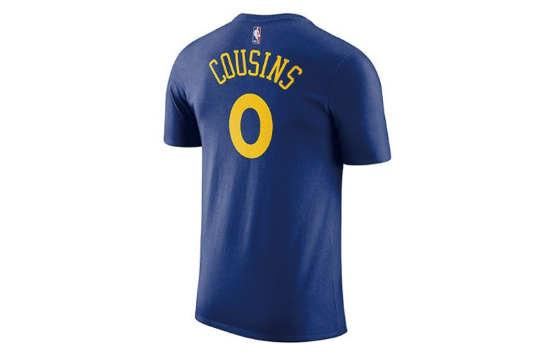 Nike Nike NBA Warriors Athleisure Casual Sports Round Neck Quick Dry Short Sleeve Blue 870775-404 outlook