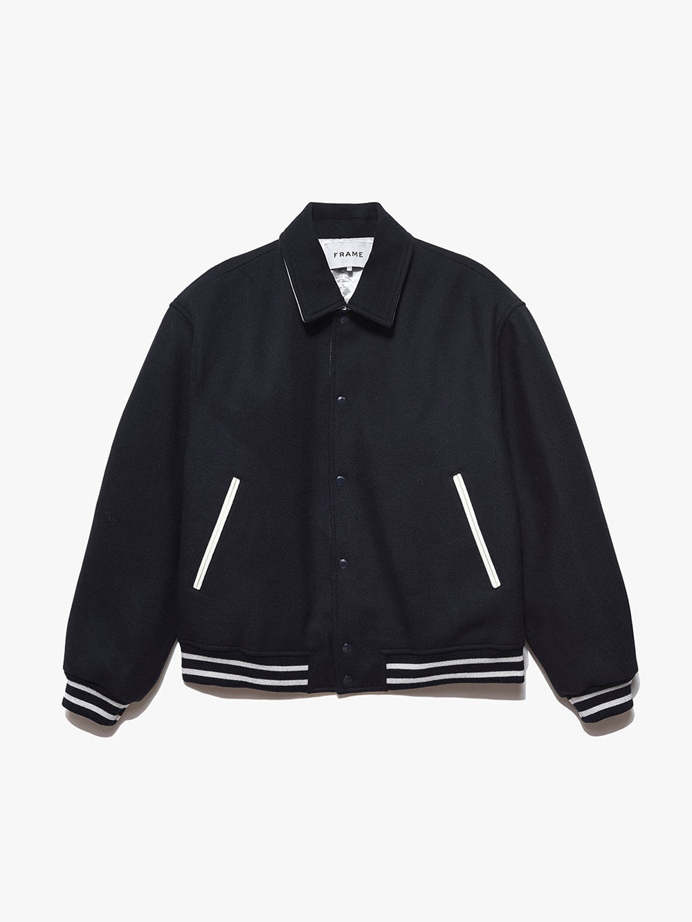 Fall Varsity Jacket in Midnight Blue - 1