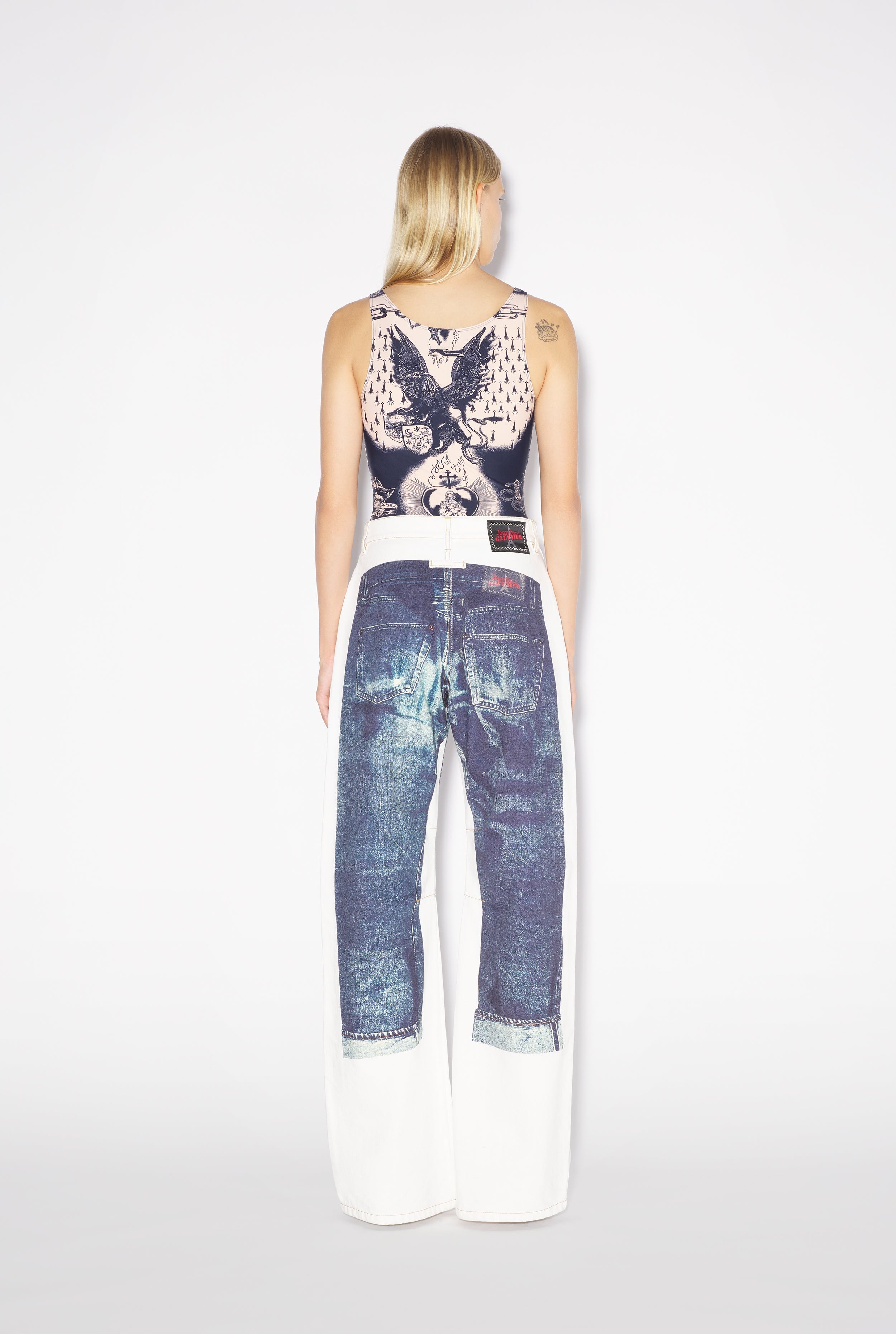 THE WHITE TROMPE L’OEIL DENIM JEANS - 2