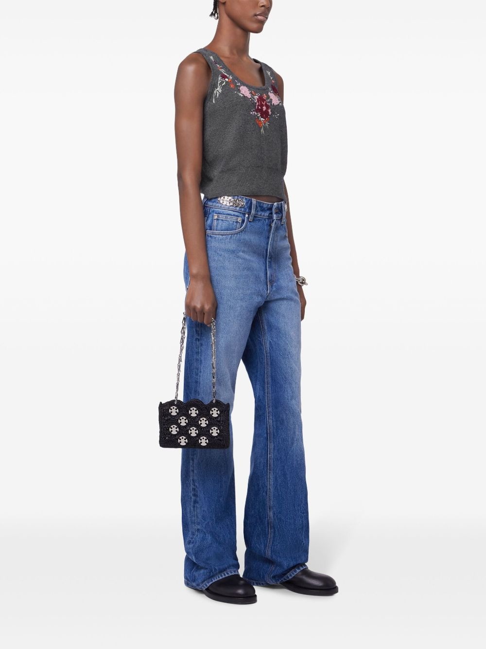 embroidered tank top - 3