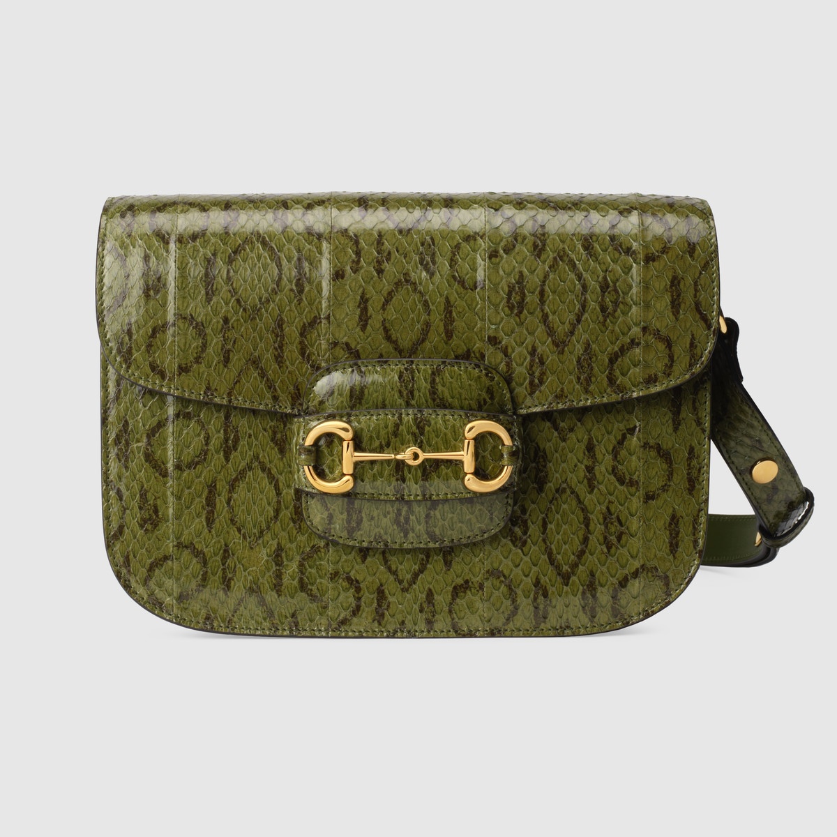 Gucci Horsebit 1955 snakeskin shoulder bag - 1