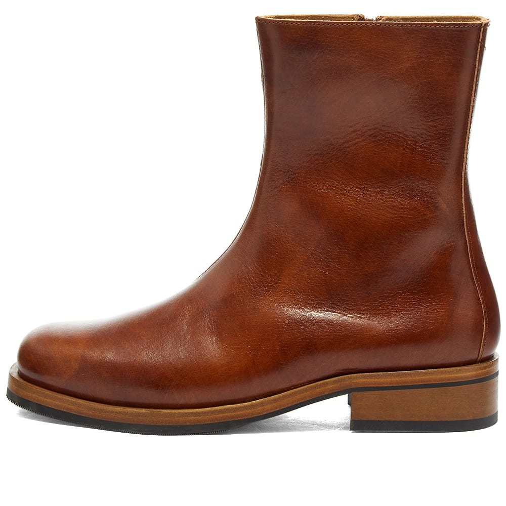 square-toe leather boots - 2