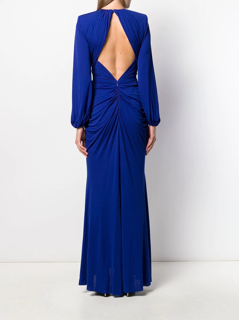 gathered front evening dress - 4