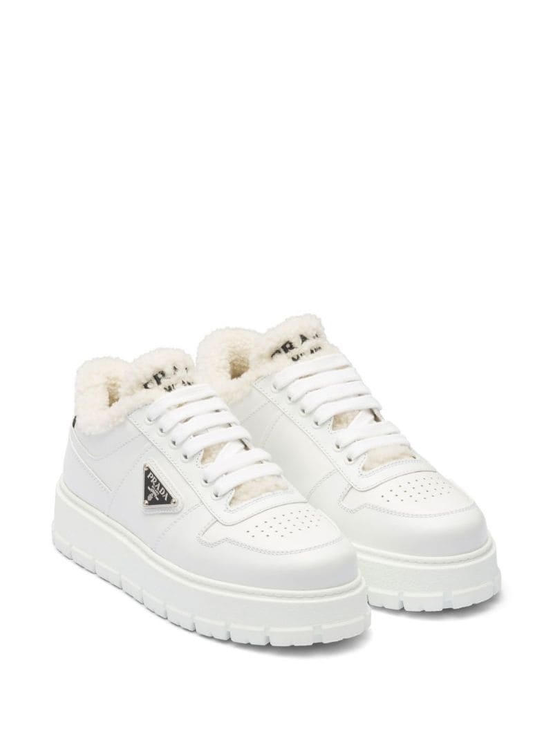 triangle-plaque low-top sneakers - 2