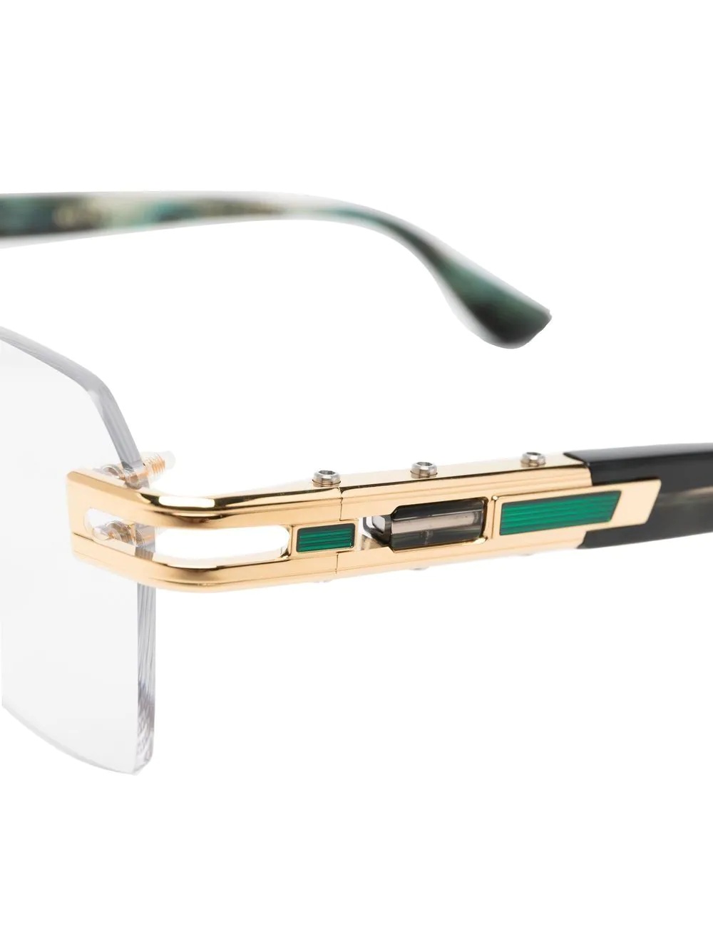 rimless square-frame glasses - 3