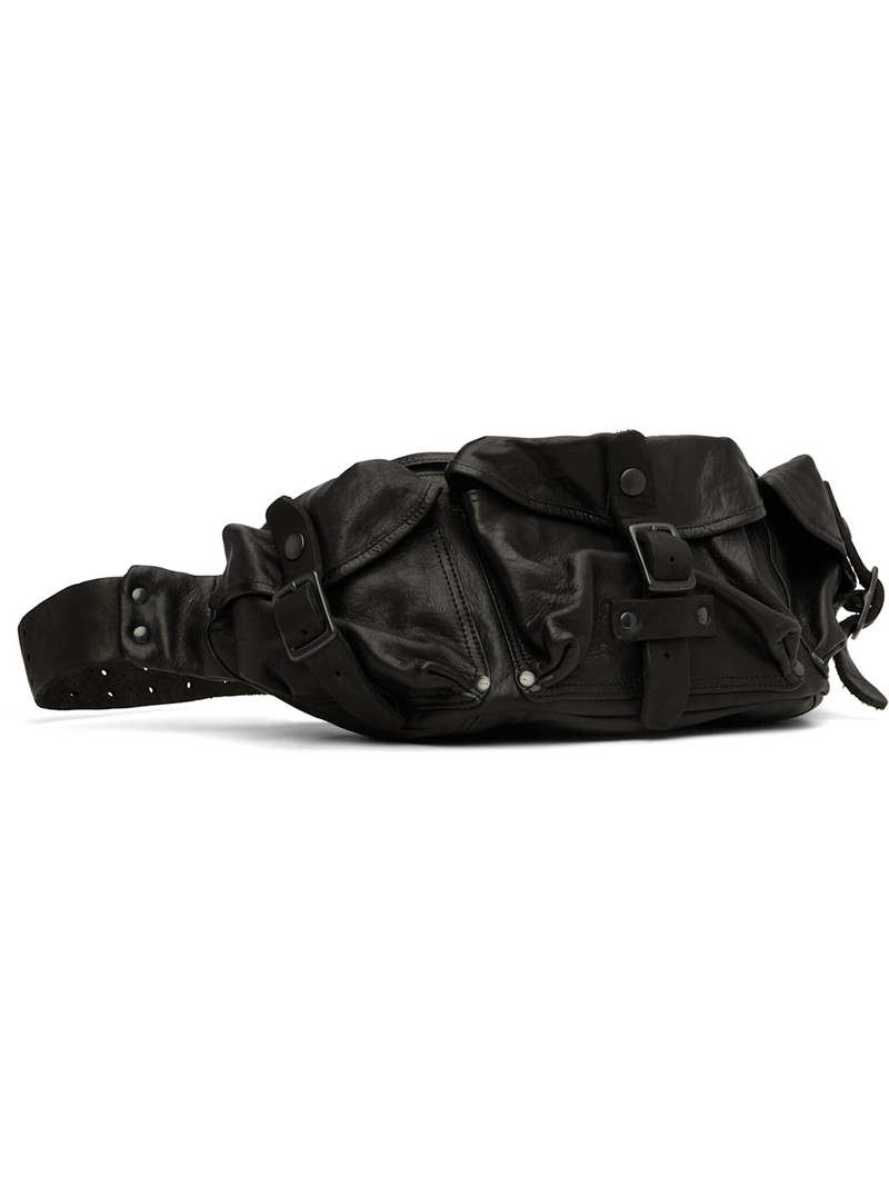 Yohji Yamamoto Black Japan Shoulder 3Pin Body Belt Bag outlook