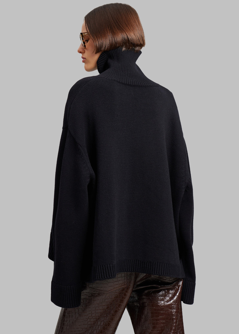 Rhea Trapeze Turtleneck - Black 16