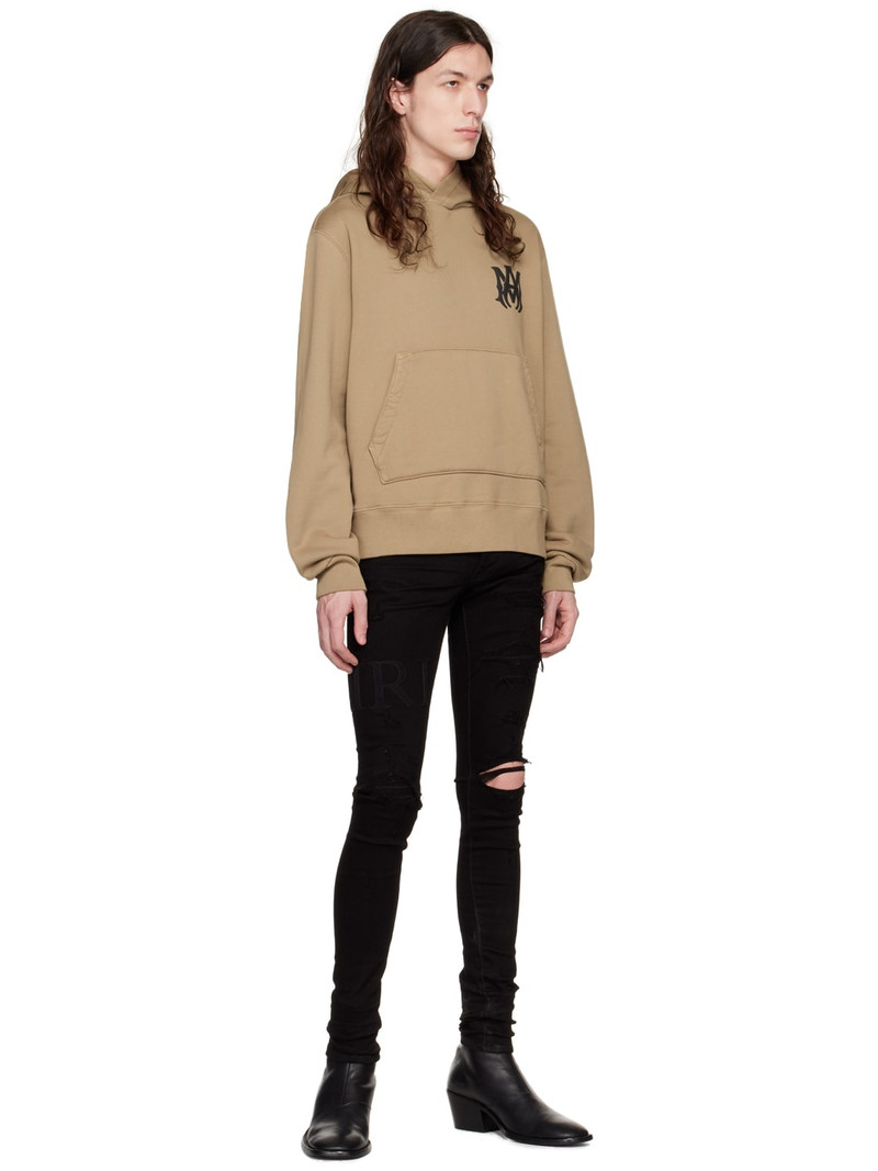 AMIRI 로고 인쇄 면 hoodie outlook