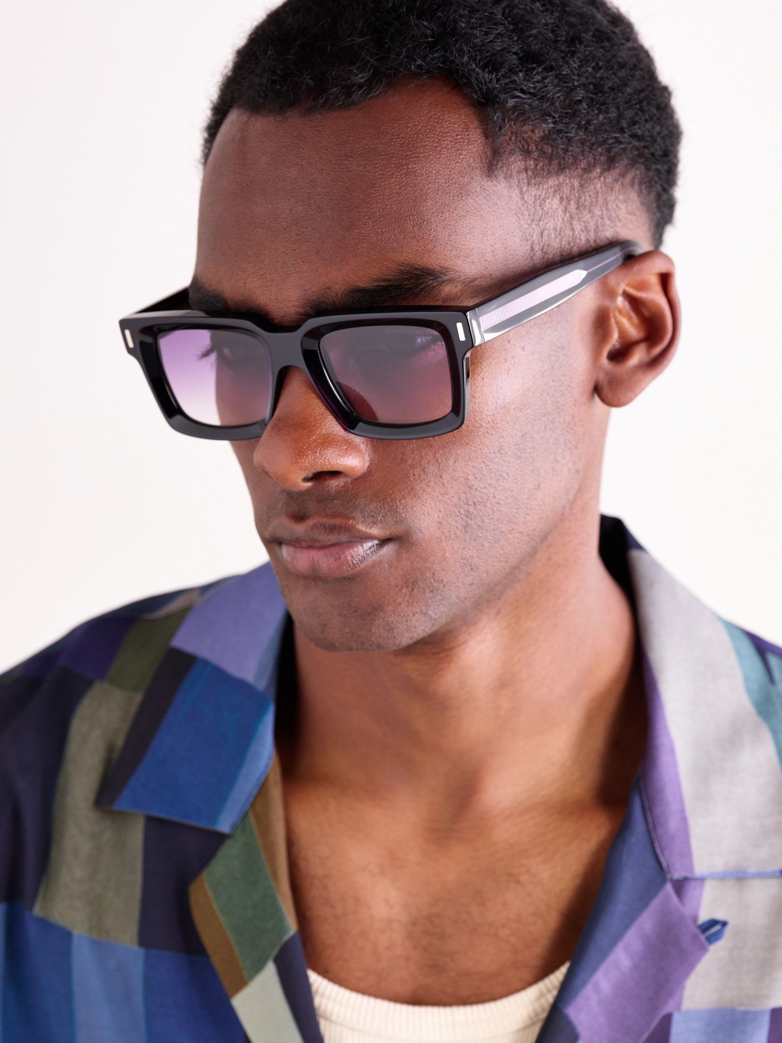 Square-Frame Acetate Sunglasses Black - 2