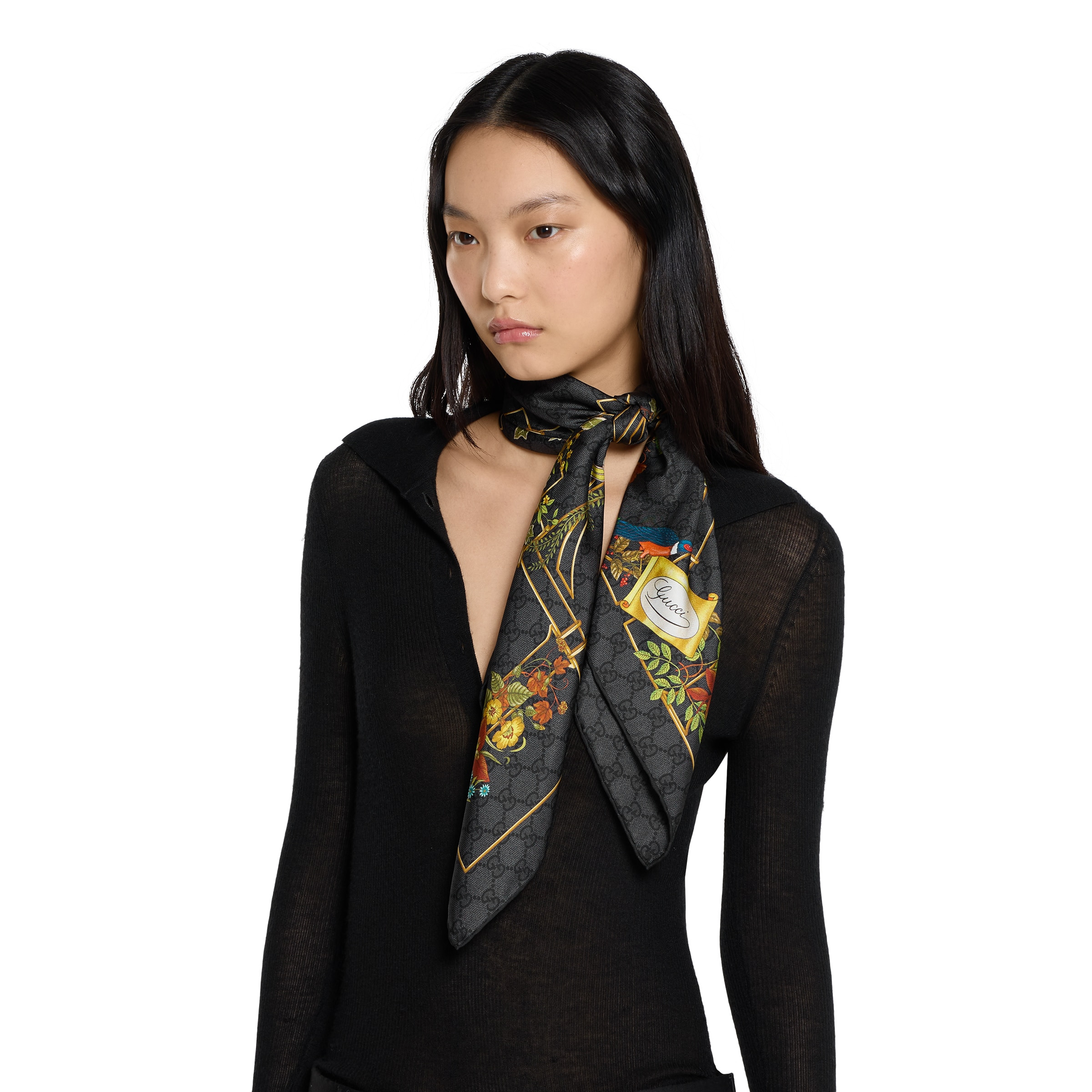 Printed silk twill carré - 4