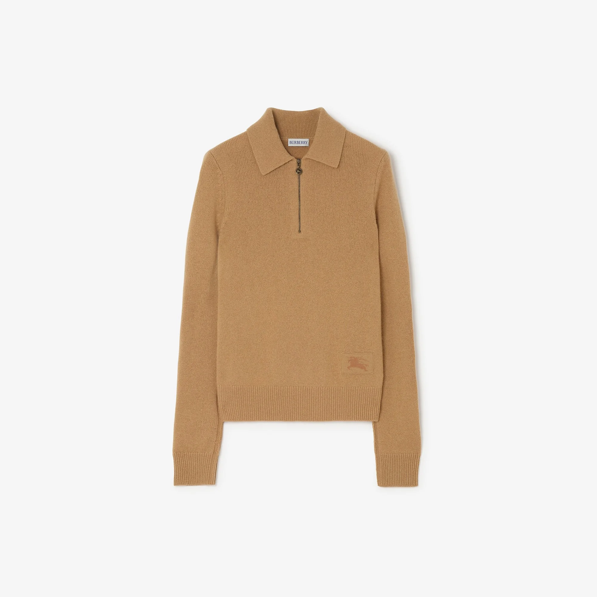 Long-sleeve Cashmere Polo Shirt - 1