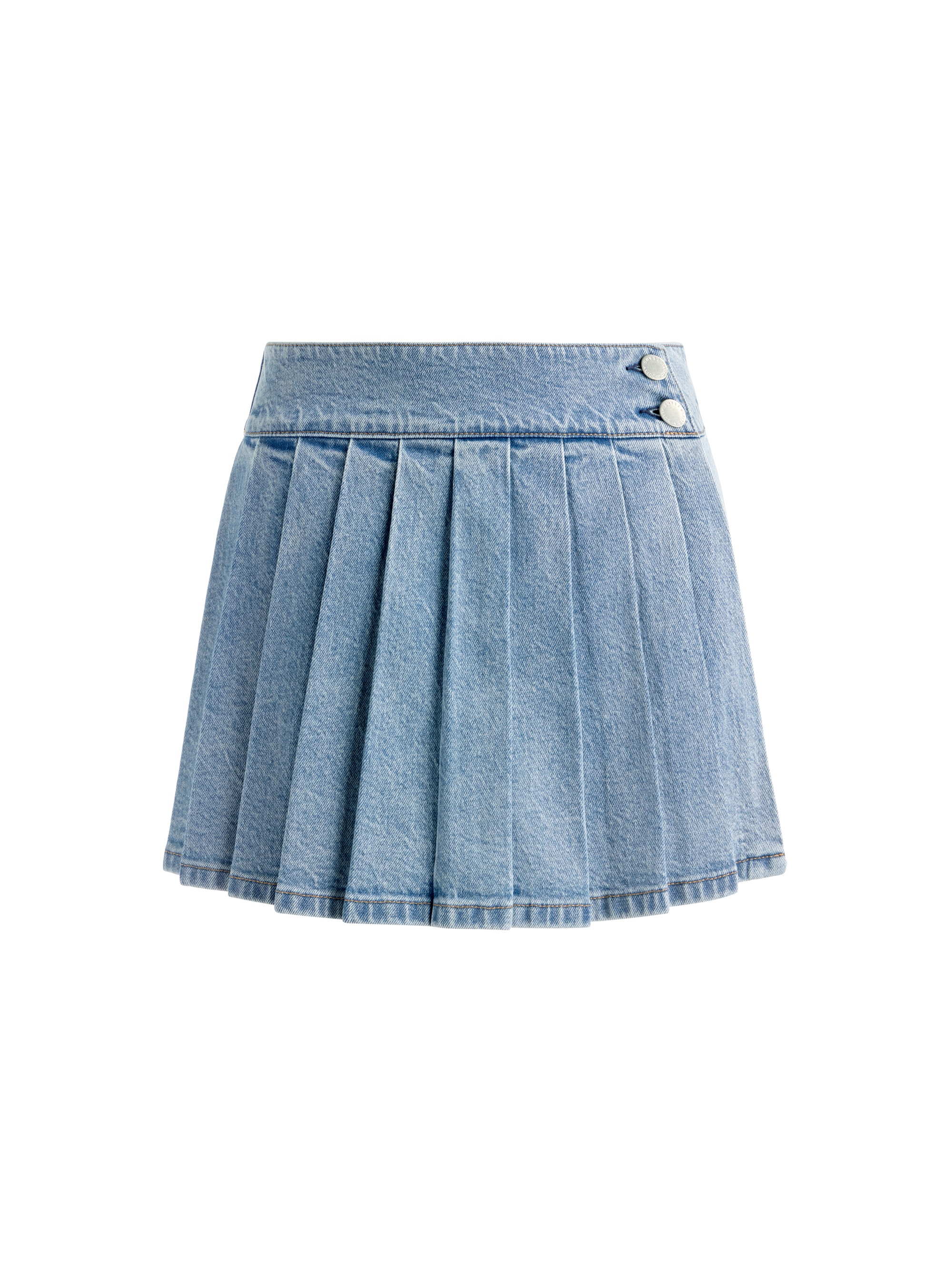 Alice + Olivia NOAH DENIM PLEATED SKORT | REVERSIBLE