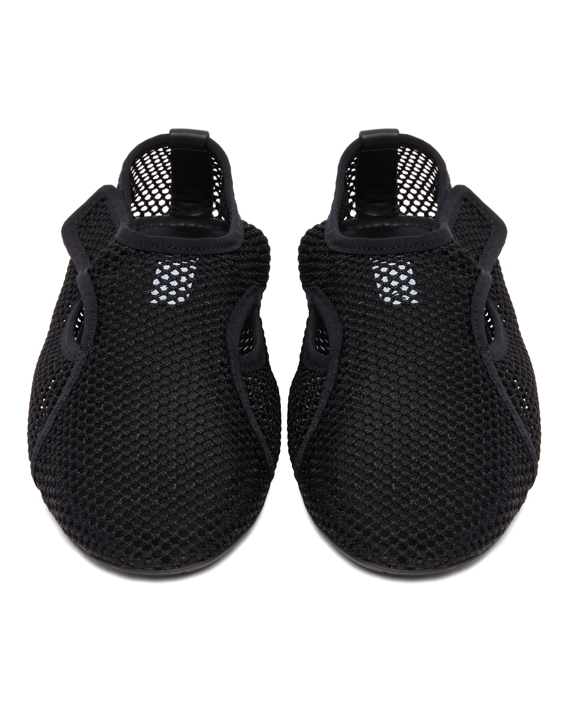 Black Mesh Slippers - 4