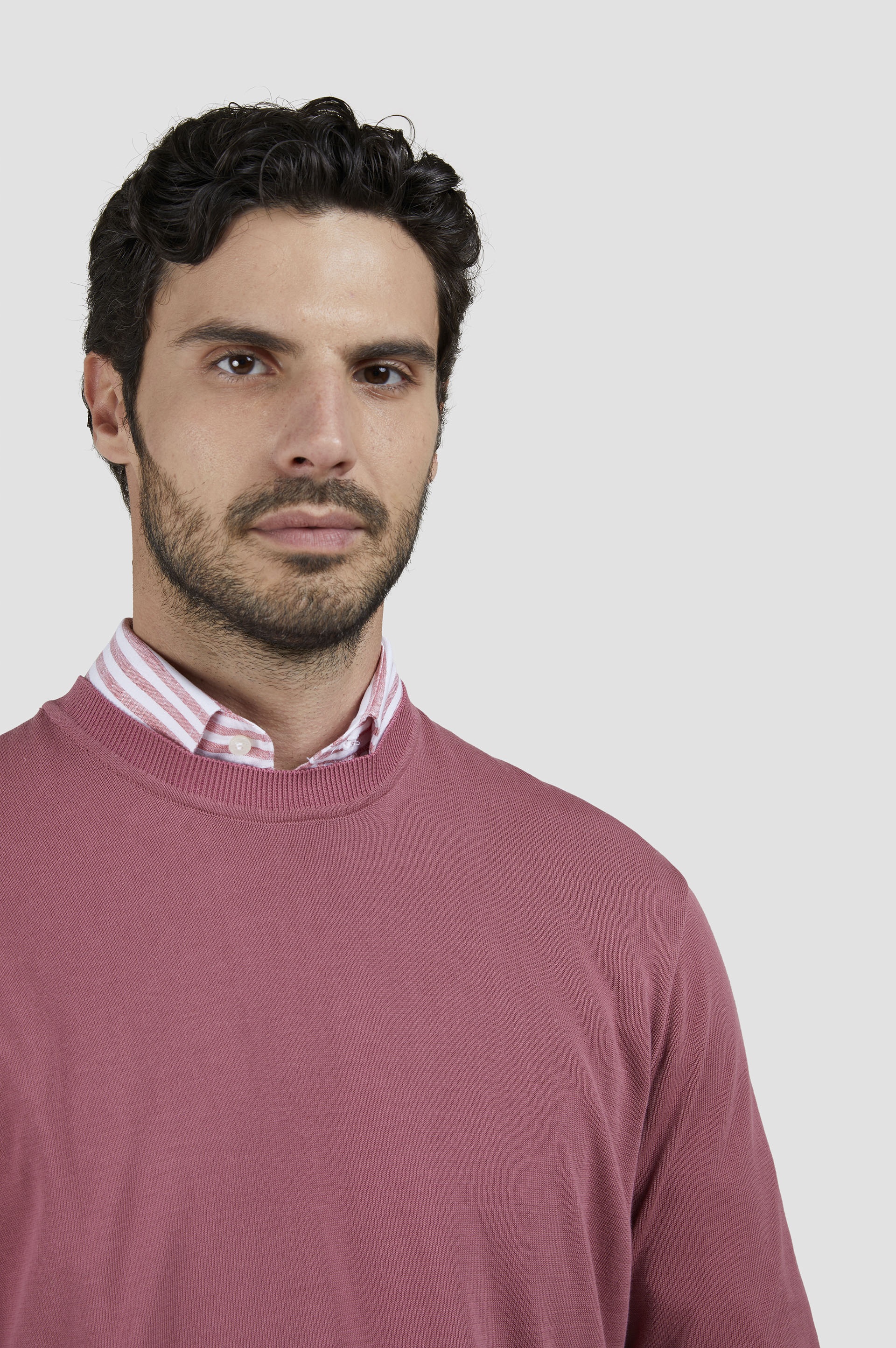 CREWNECK SWEATER IN FRESH COTTON - 4