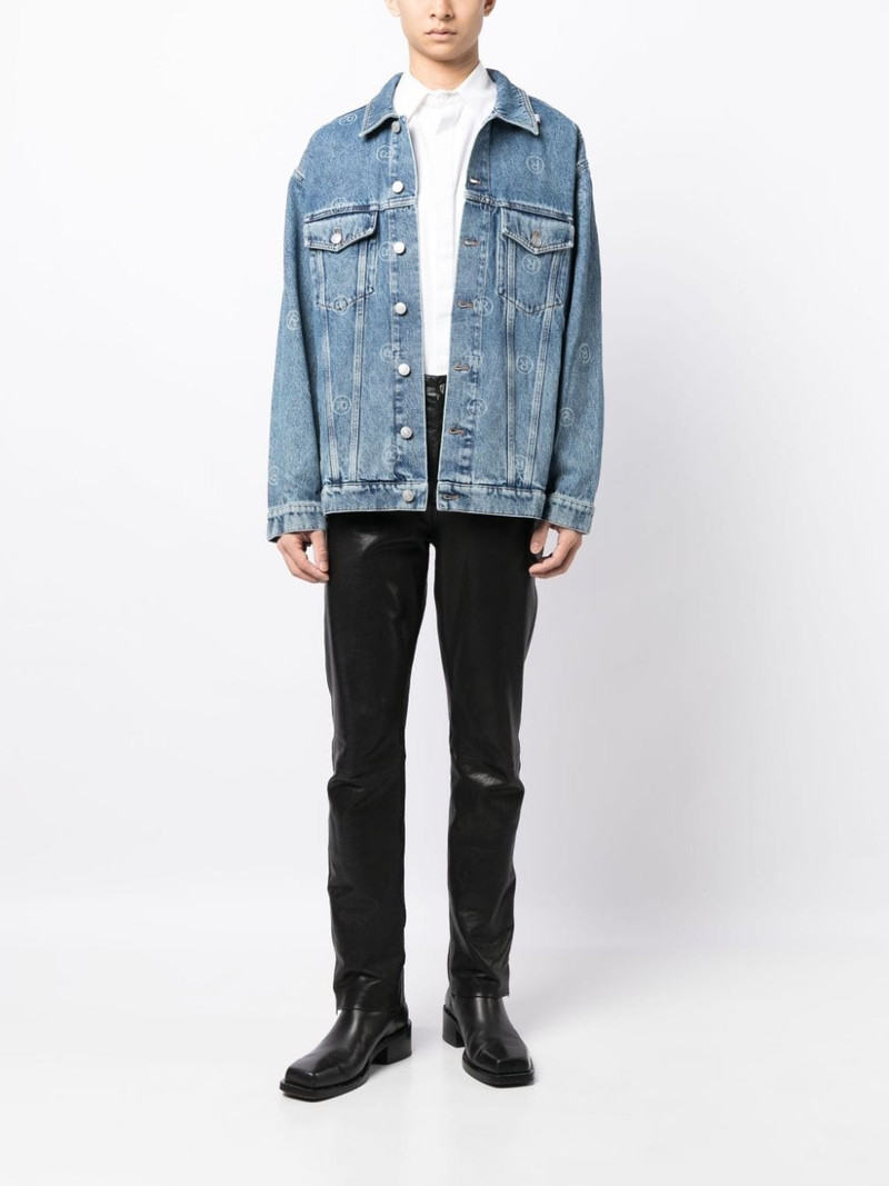 Martine Rose monogram-print denim jacket outlook
