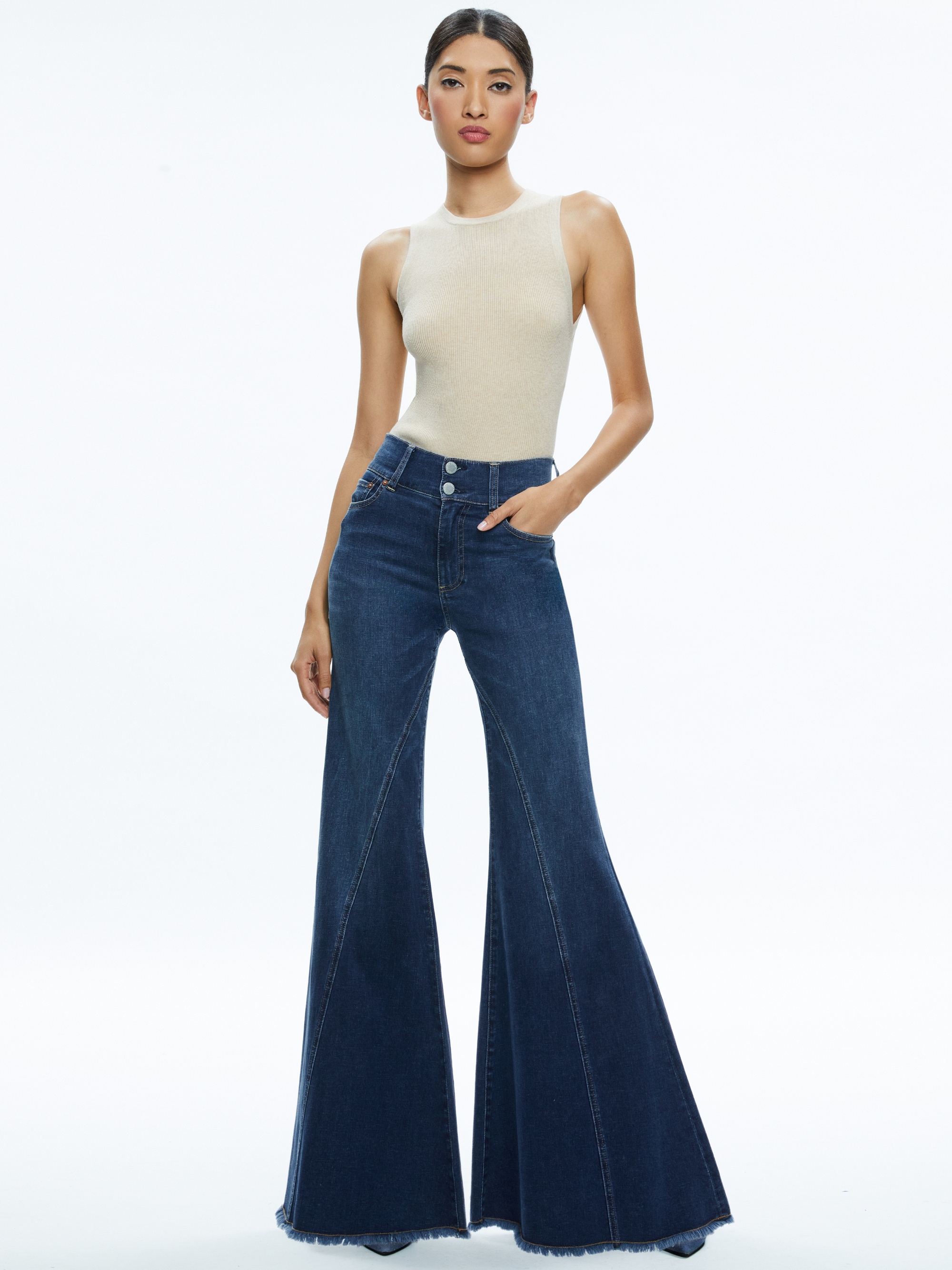 BEAUTIFUL SEAMED WIDE LEG JEAN - 2